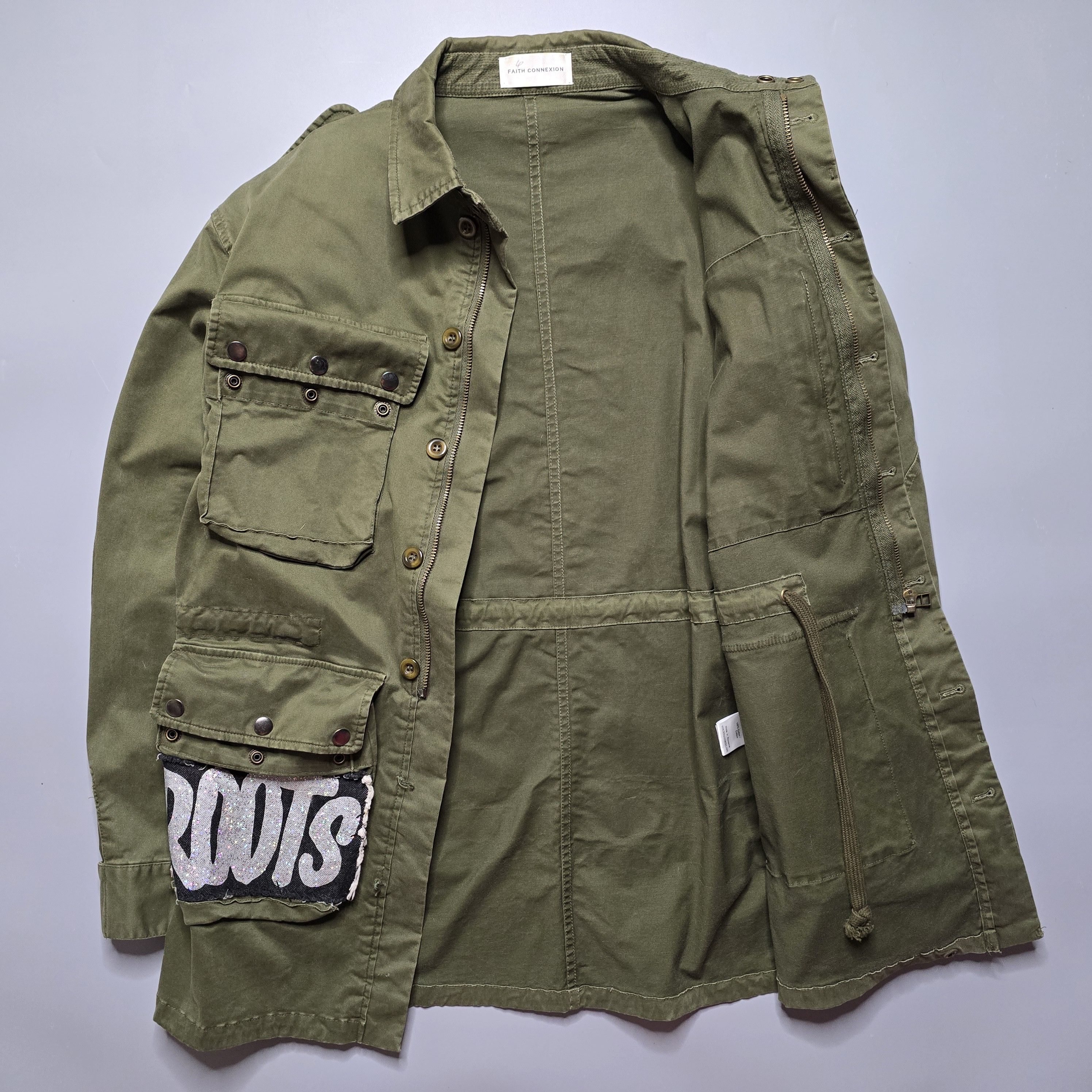Faith Connexion - Hand-Painted Crown Tag M65 Field Jacket - 2
