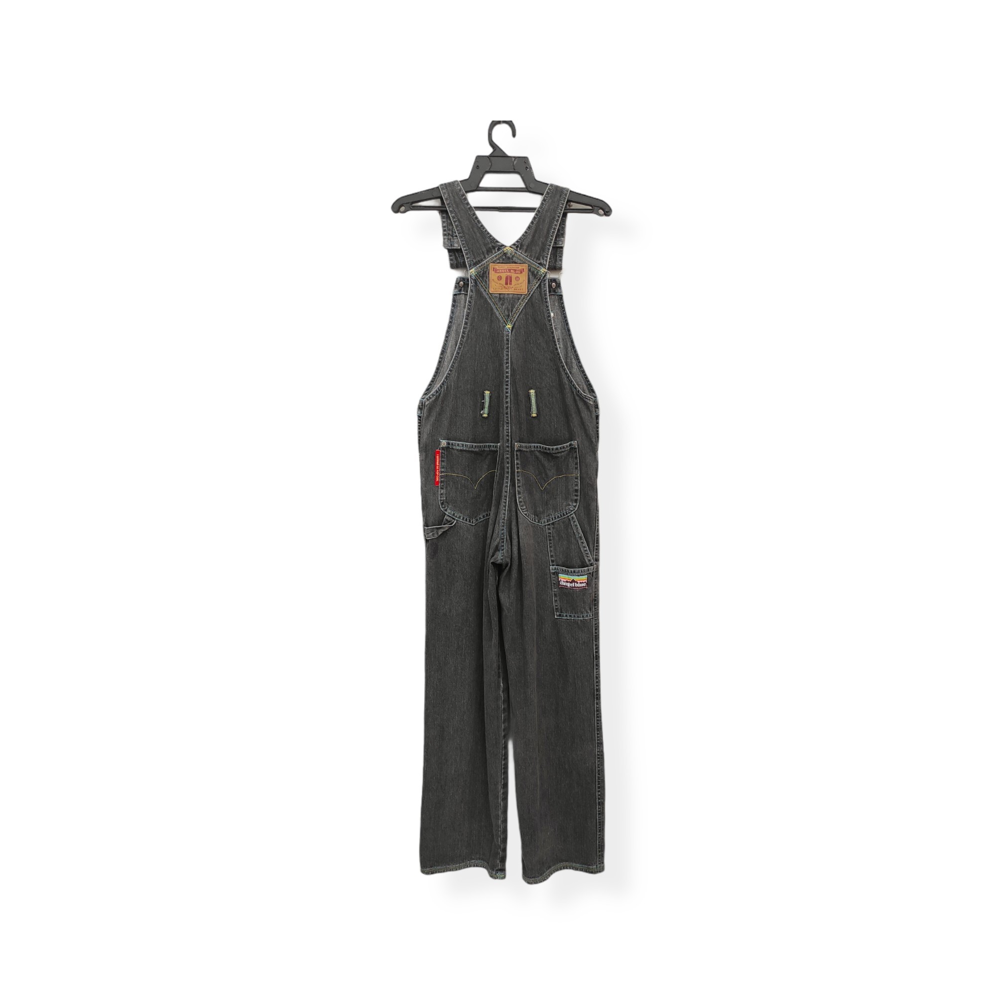 Japanese Brand - Archive 1990's ANGEL BLUE painter denim waistband overalls - 15