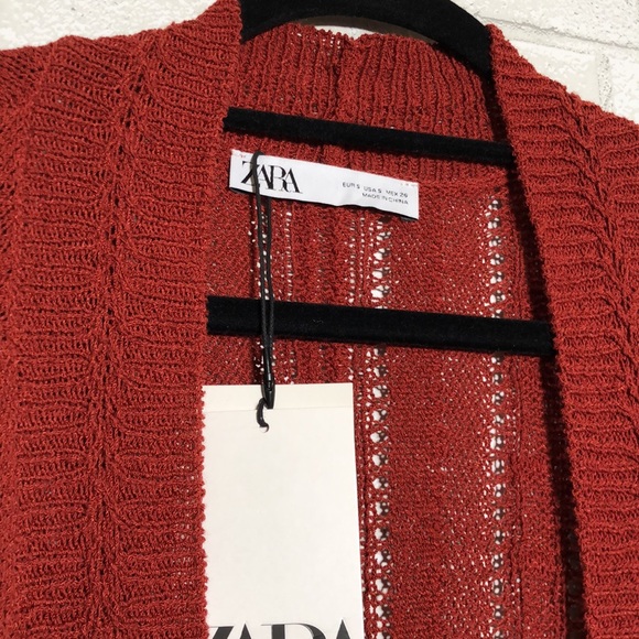 Zara Oversized Texture Weave Knit Cardigan - 6