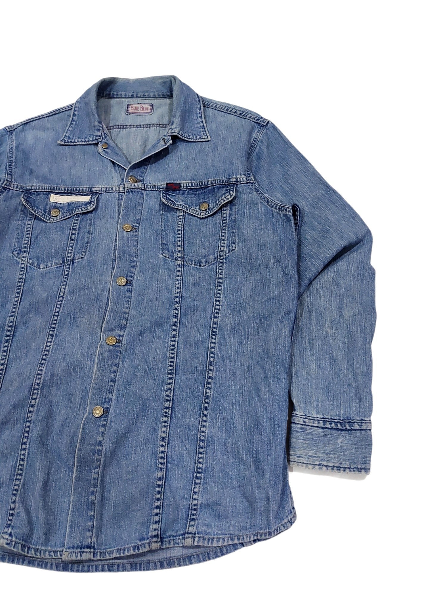 RARE! H.R.MARKET x BLUE BLUE JAPAN DENIM TRUCKER SHIRT - 5