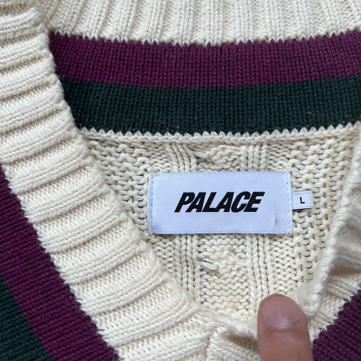 Palace Cable Knit Sweater - 4