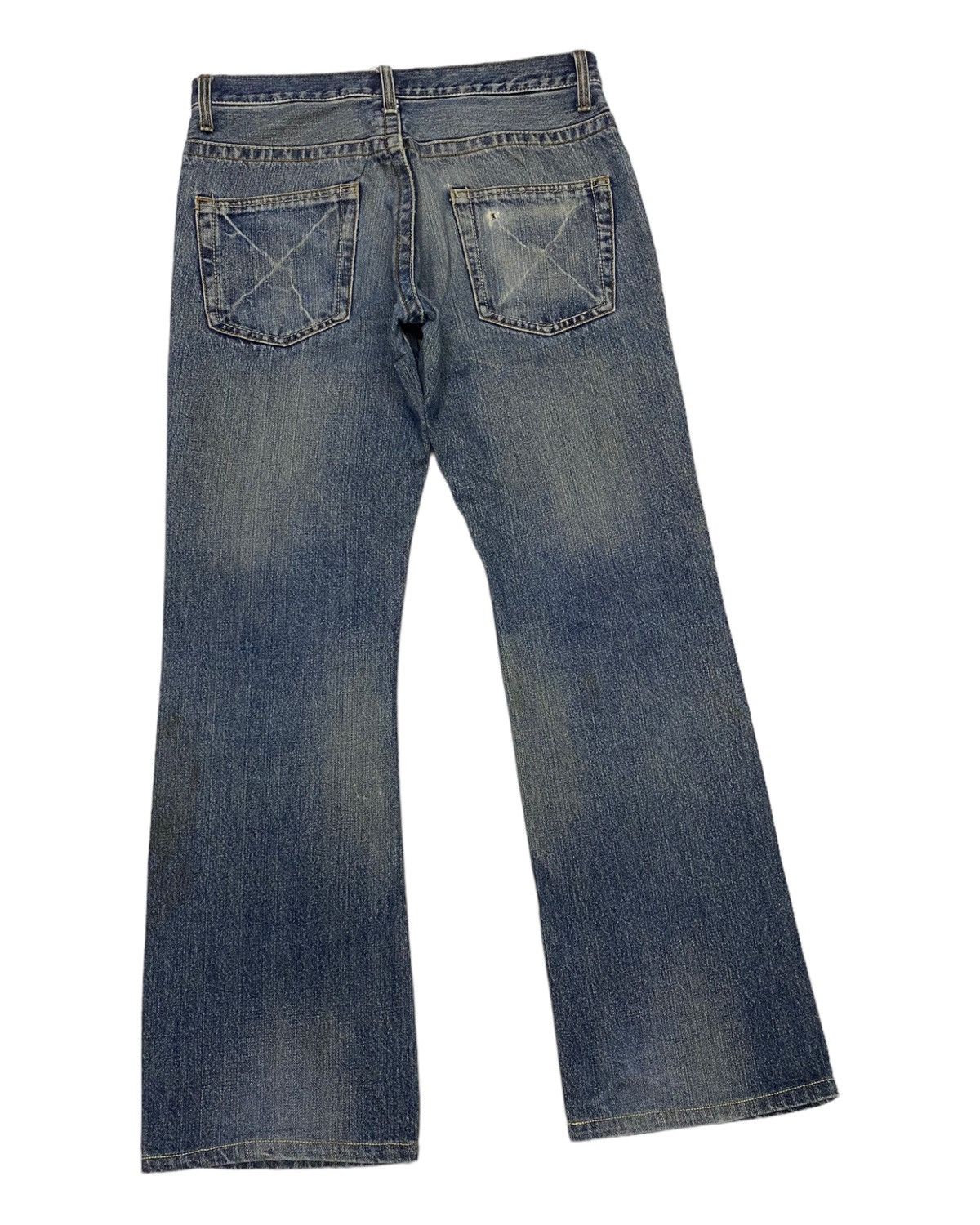 Archival Clothing - FLARED🔥ROOT THREE DISTRESSED DENIM JEANS - 4
