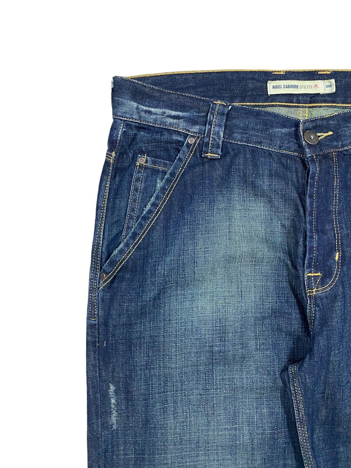 Vtg🔥Nigel Carbourn Utility Dark Blue Wash Jeans - 7