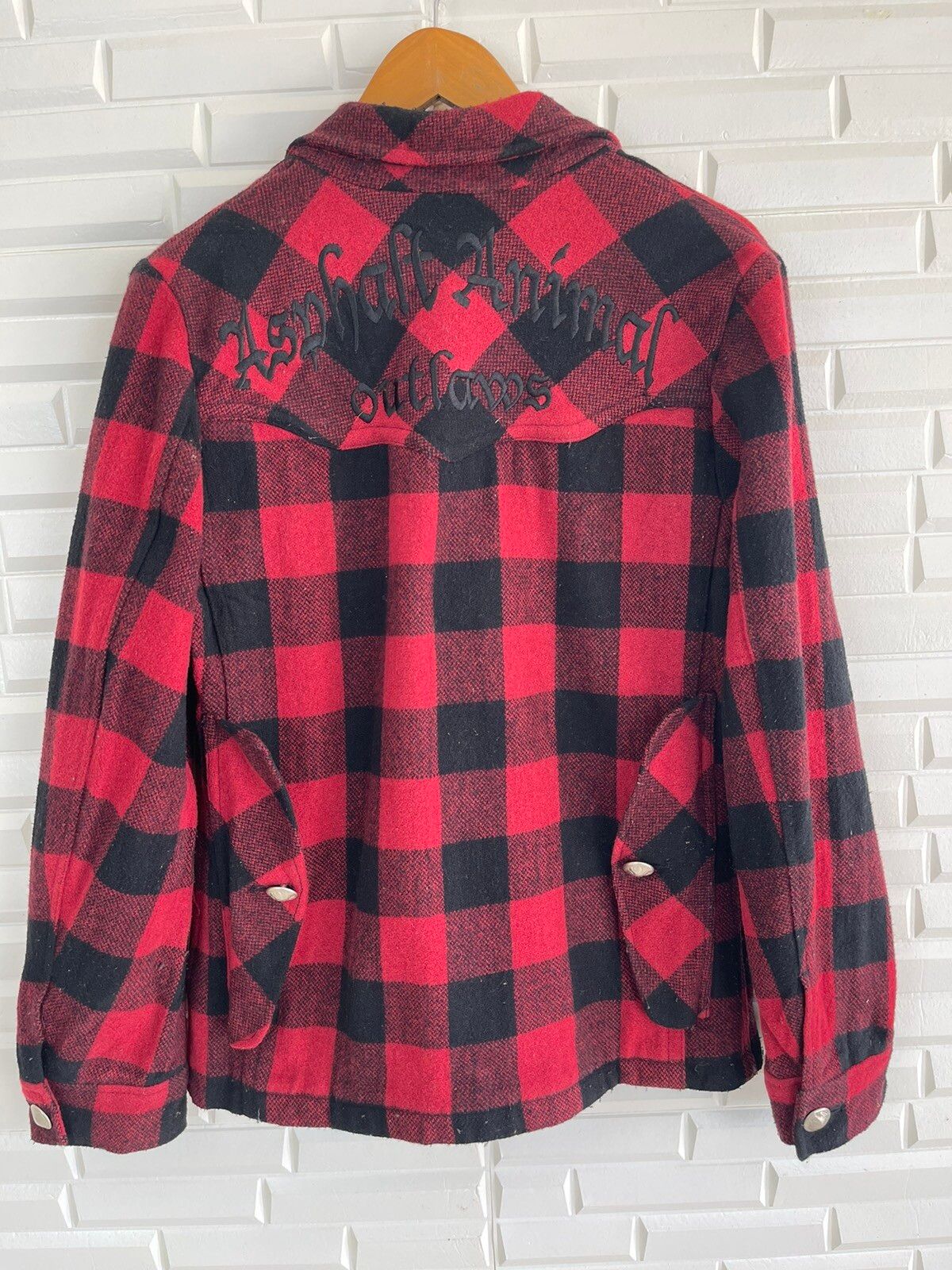 Vintage Flannel Tartan Jackrose Asphalt Animal Outlaws - 5