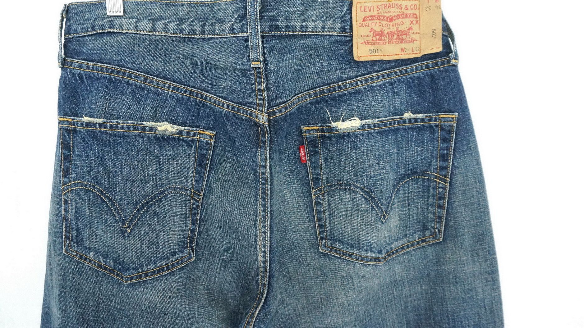 Levi's 501 90s Vintage Japan Distressed Jeans LF15 - 9