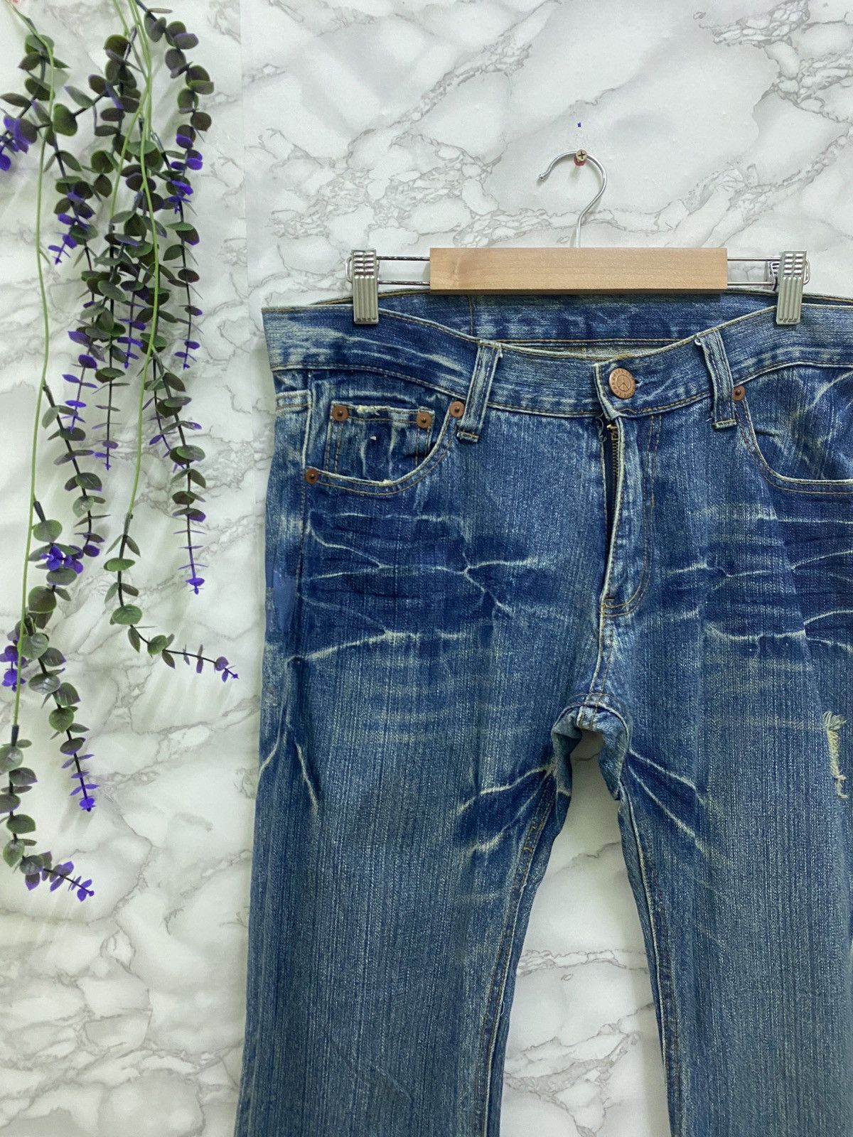 Designer - Vintage POINT LOMA Daicock Peace Denim Evisu Inspired - 4