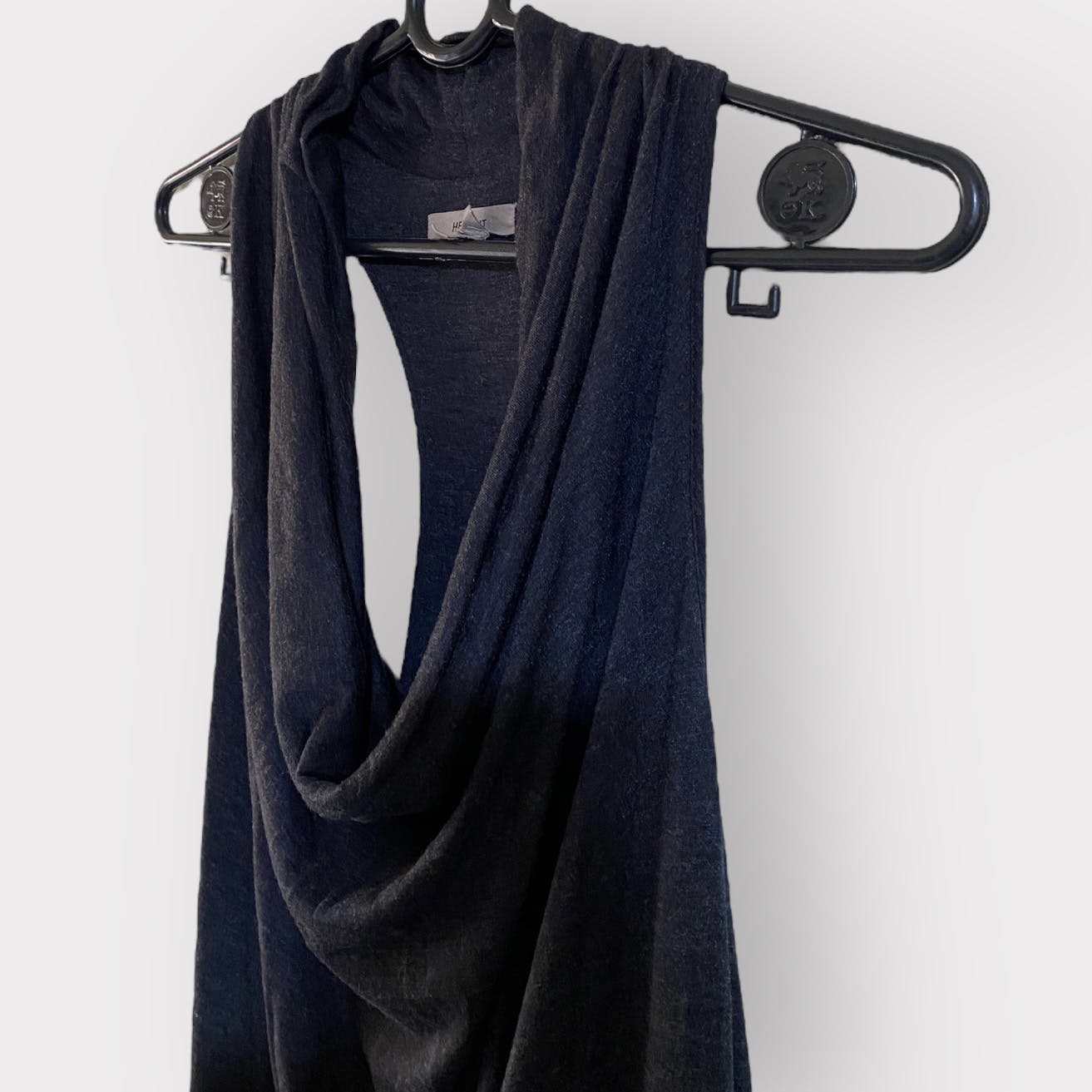 Helmut Lang Drape Cowl Collar Jersey Maxi Dress - 1