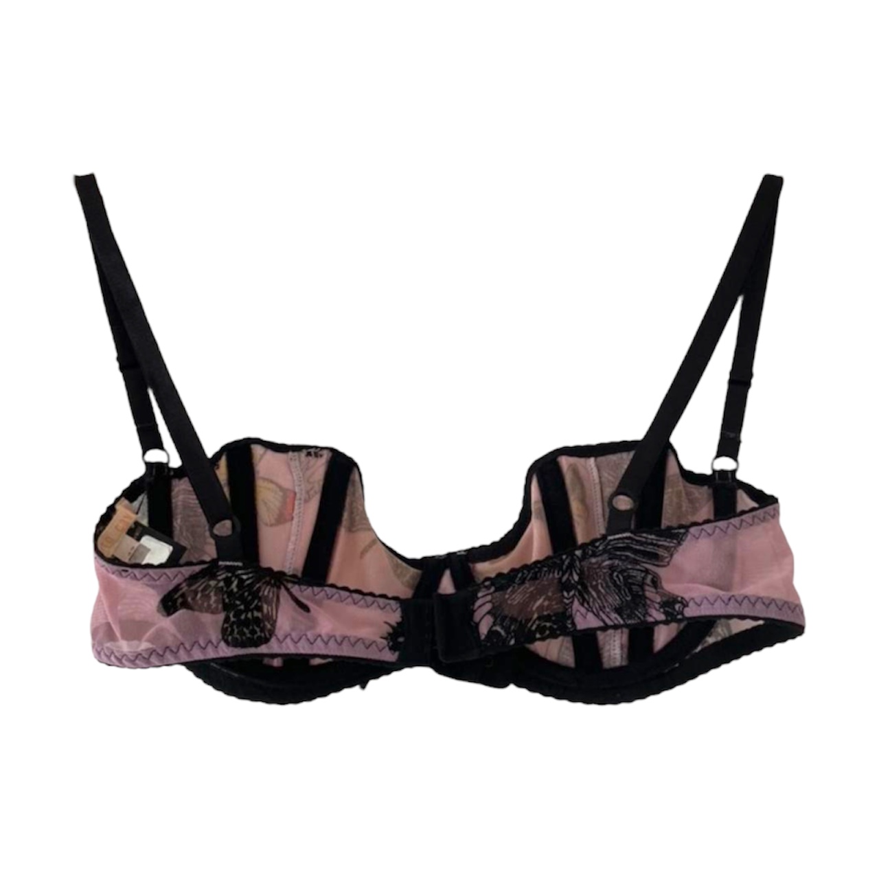 Vintage Roberto Cavalli Pink Butterfly Wired Mesh Bra - 3