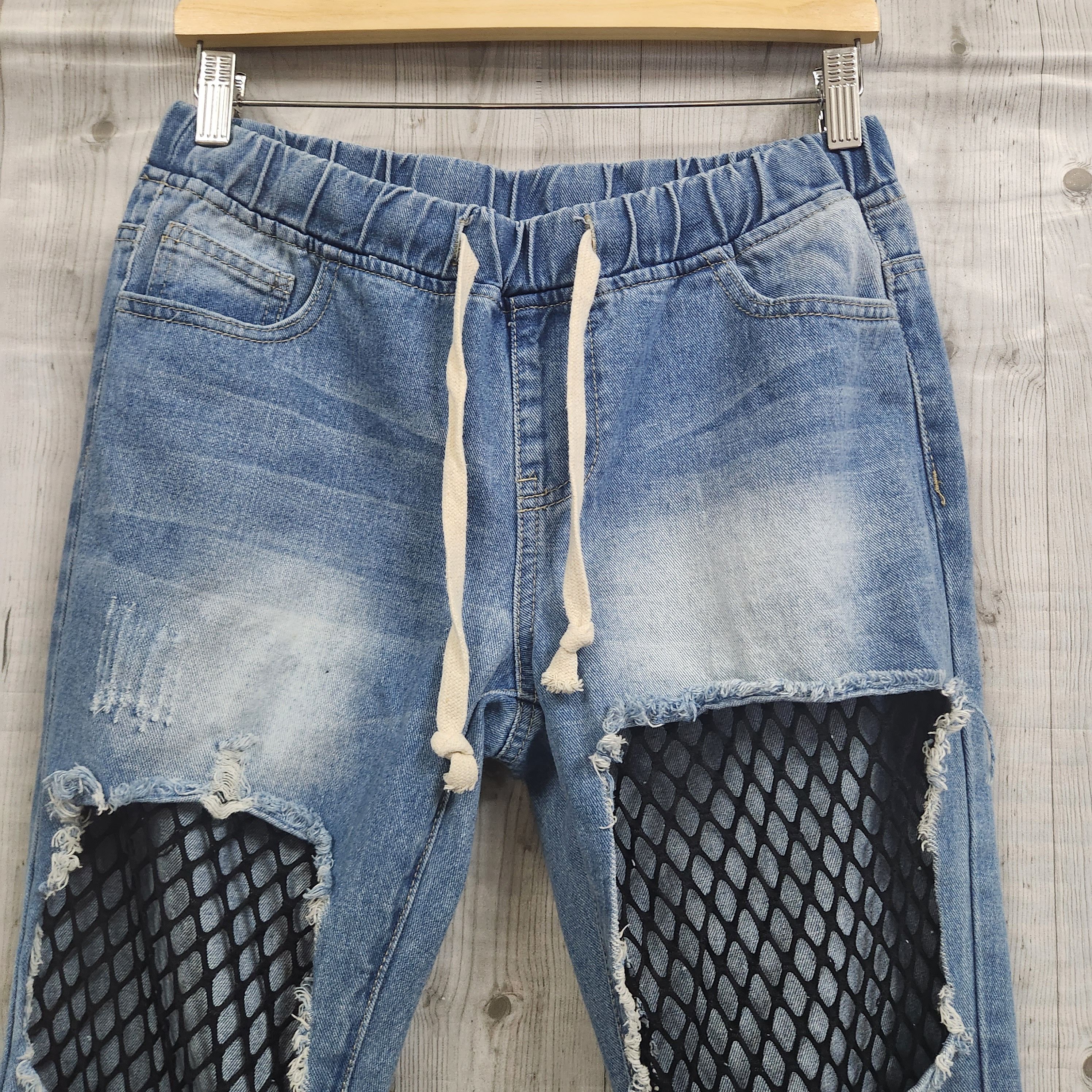 America - Avant Garde Seditionaries Distressed Mesh Denim Jeans - 16