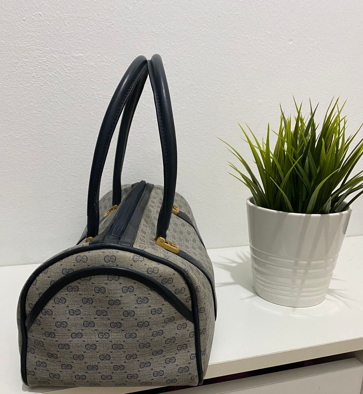 Authentic Gucci GG Boston Leather Bag - 3