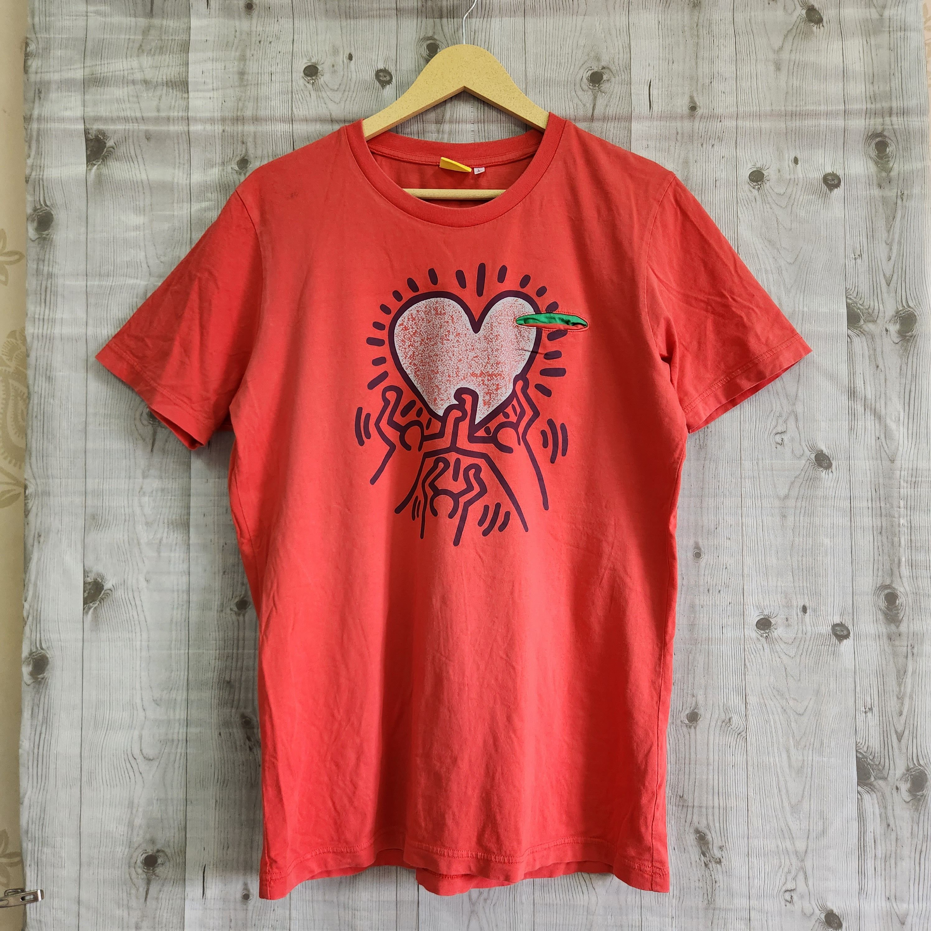 Keith Haring One Pocket Vintage Y2K TShirt - 1