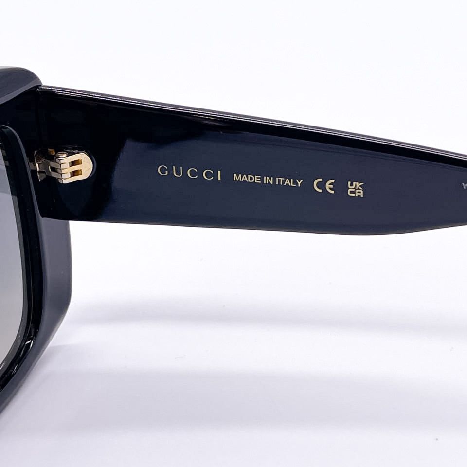 NEW GUCCI GG0141SN 001 WOMEN’S BLACK SUNGLASSES - 8