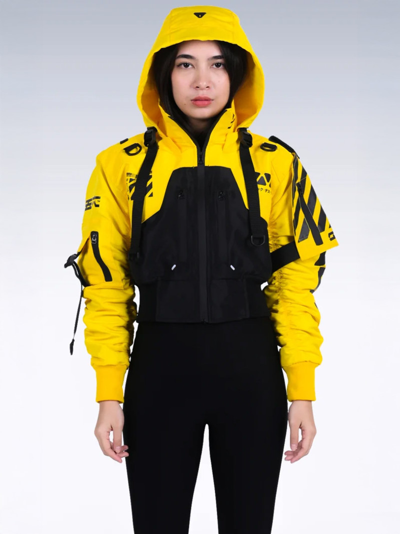 Machine56™ B/TYPE_C3-F1[GD] 'BLACK/YELLOW' UNISEX CROPPED JACKET M56® ./©2O2X_ - 1