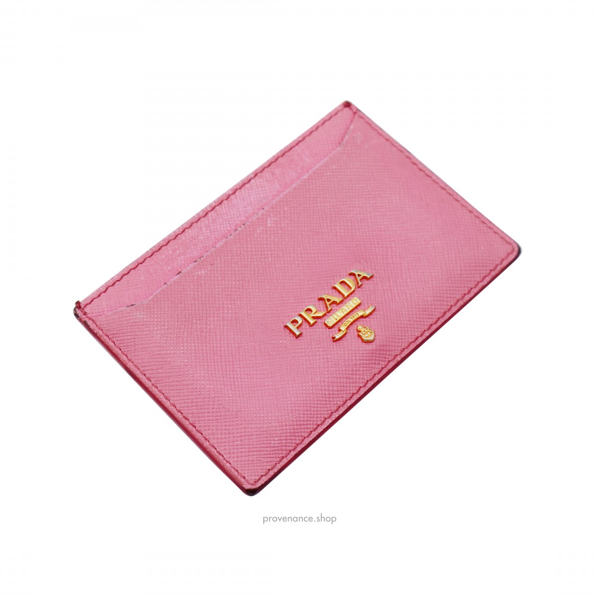 BOX  Prada Cardholder - Pink Saffiano Leather - 4