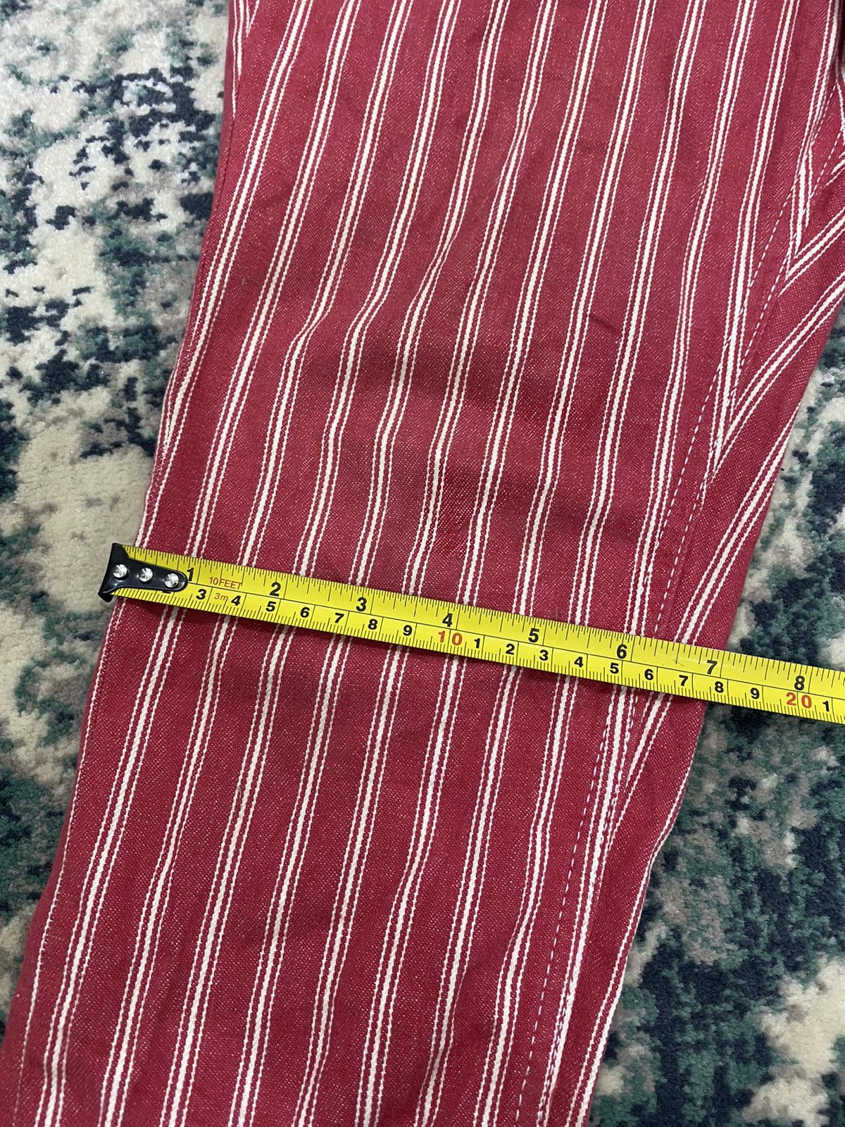 Issey Miyake - Red Hickory Stripes Double Waist - 16