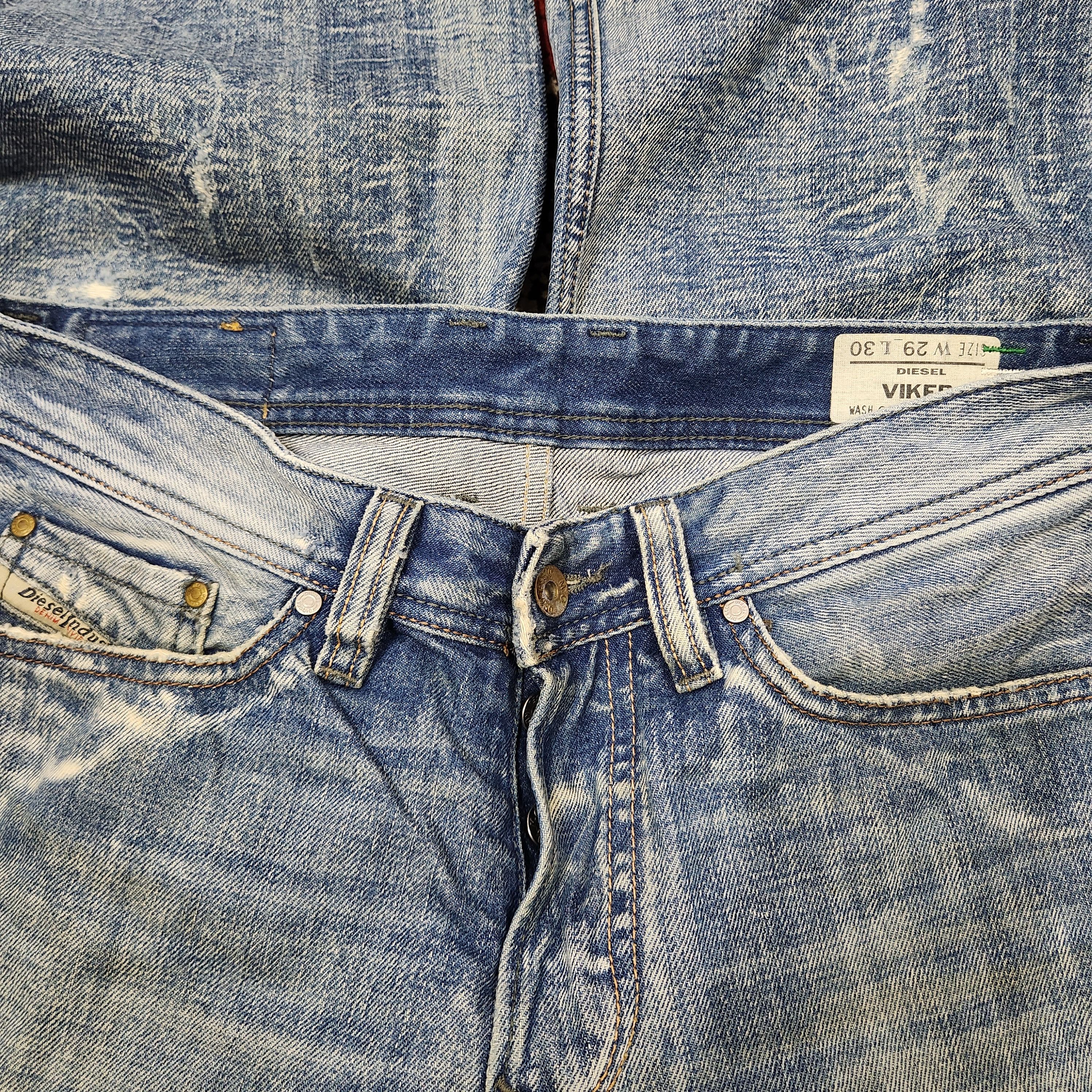 Distressed Denim Diesel Viker Jeans Made In Italy - 7