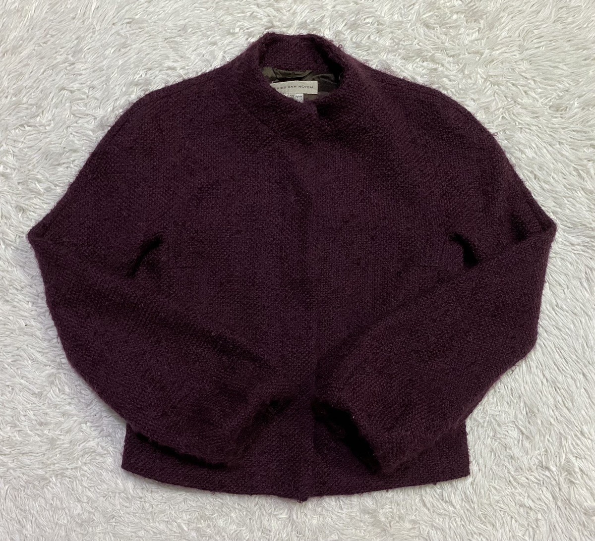 Button Up Mohair Wool Blend Jacket - 4
