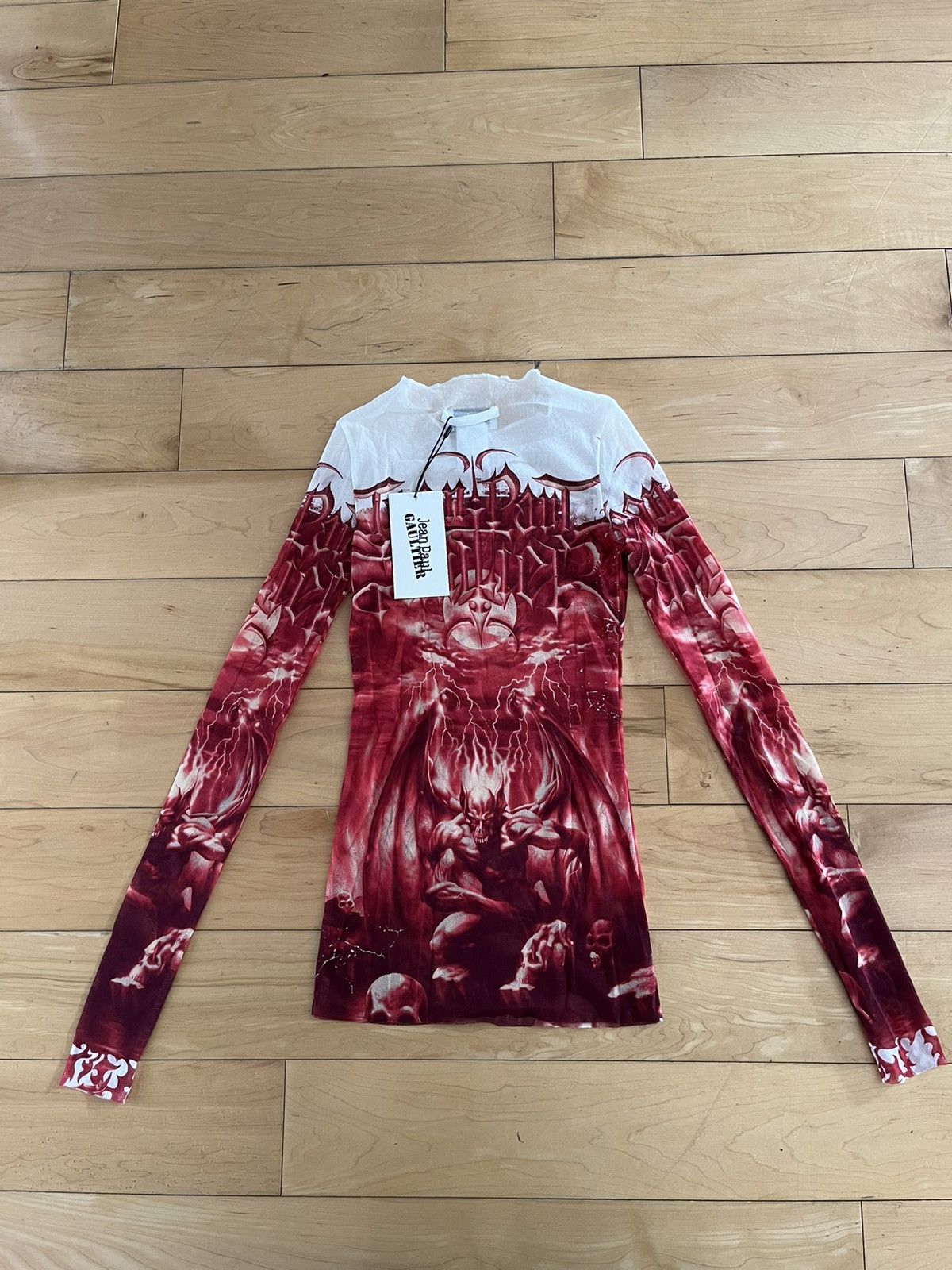 NWT - Jean Paul Gaultier Satan Long Sleeve Mesh - 2