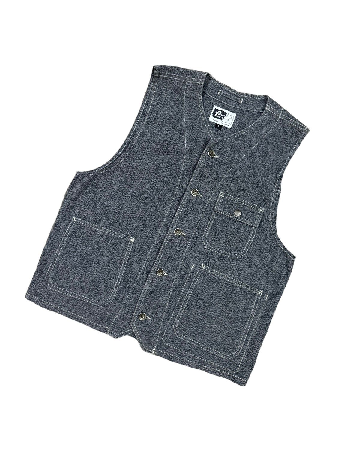 Vtg🔥Engineered Garments Hbt Chambray Buckle Vest Button Vest - 6