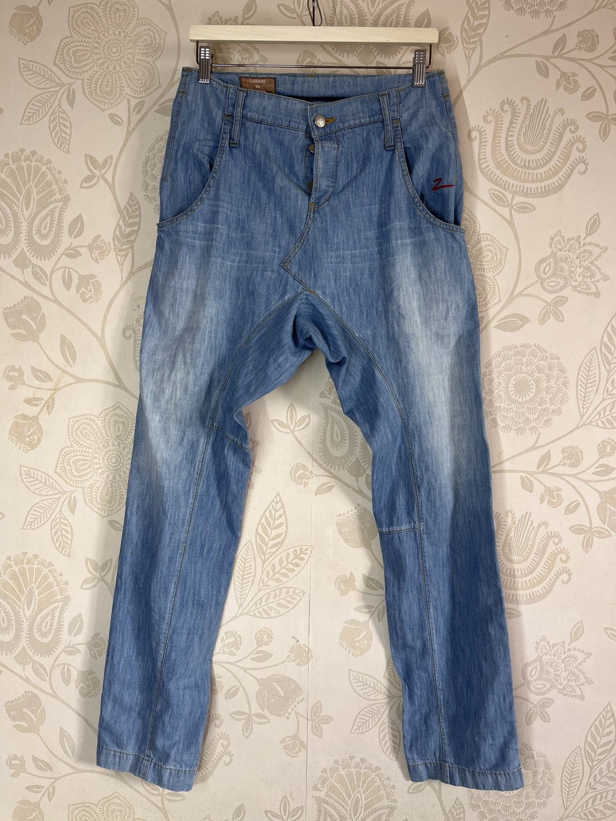 Issey Miyake Assymmetrical Cabane De Zucca Denim Jeans Japan - 1