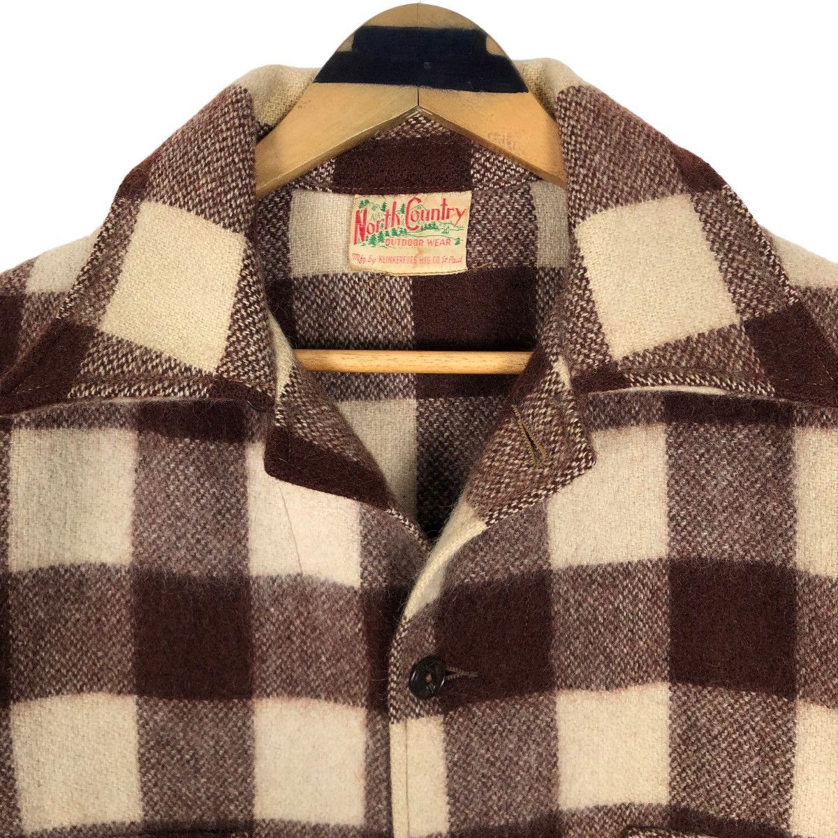 Vintage 90s North Country Wool Flannel Jacket Plaid - 6