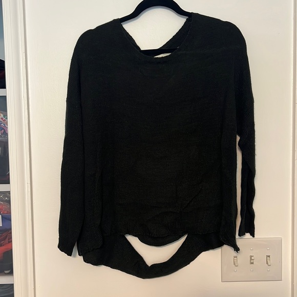 Vintage Havana Black Slash Back Sweater - 2