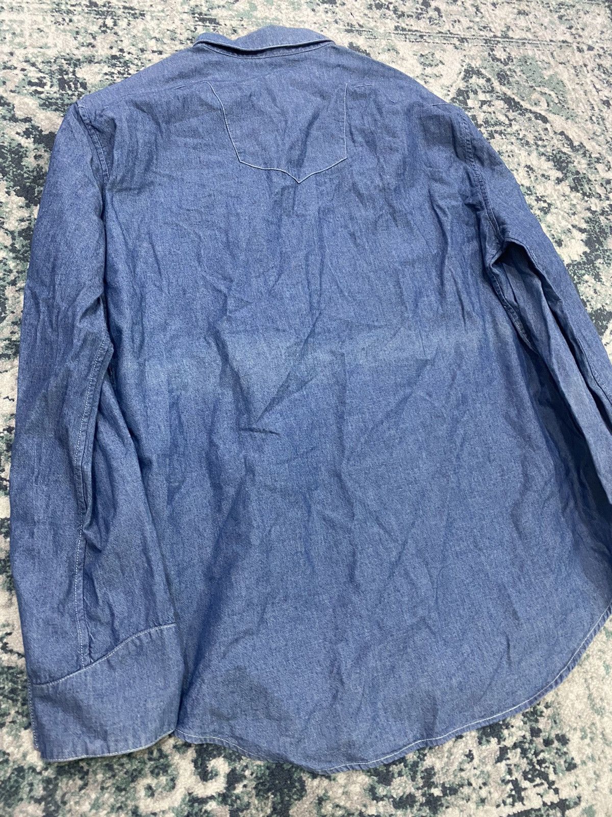AW09 Balenciaga Paris Faded Hidden Pocket Denim Shirt - 15