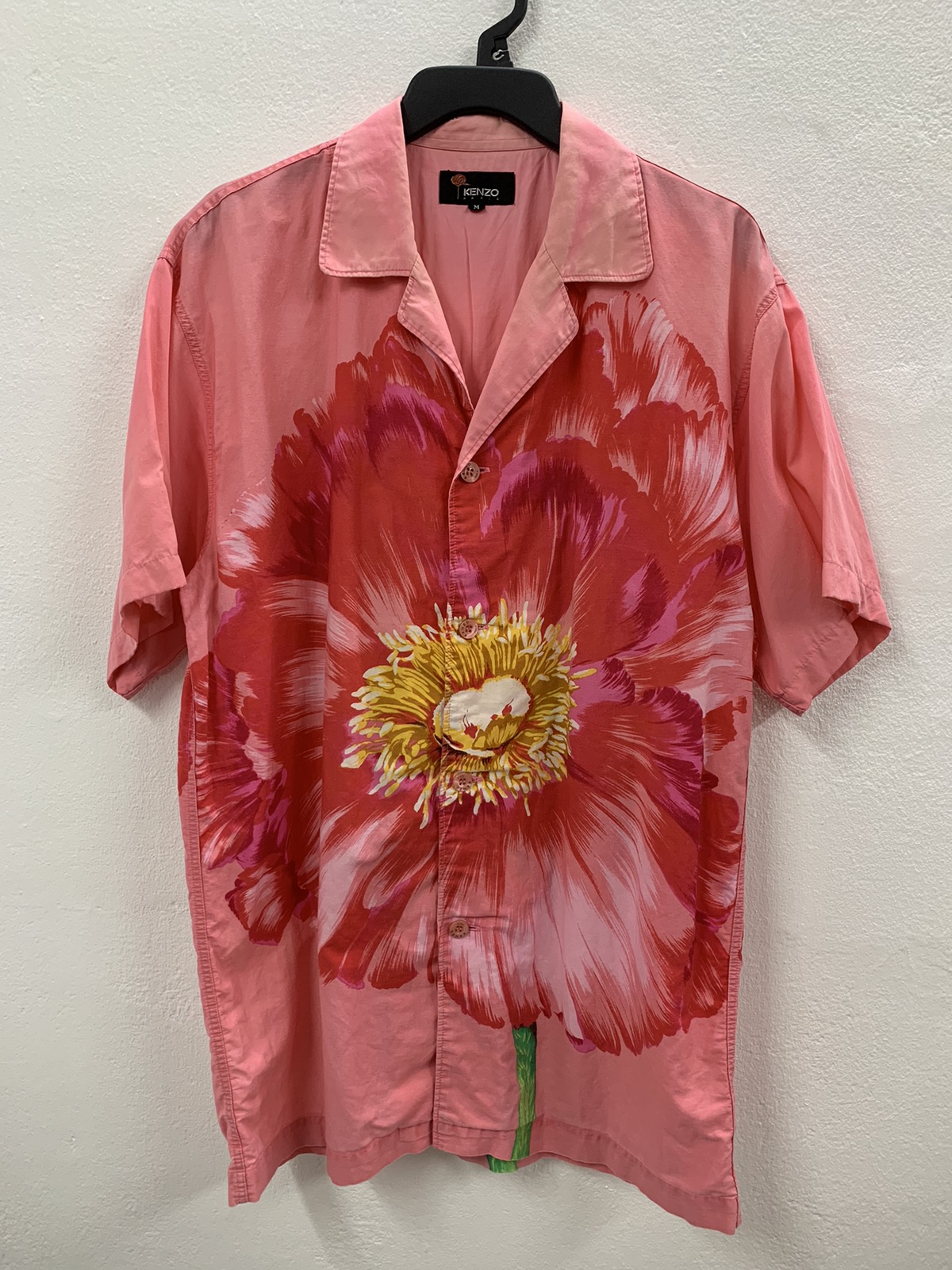 1980s Kenzo Big Flower Print Oversized Short Sleeve - 1