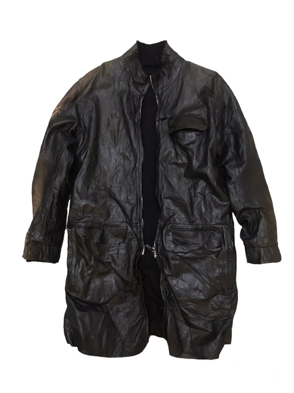AW99 Undercover Ambivalence Cow Leather Coat - Size Medium - 1