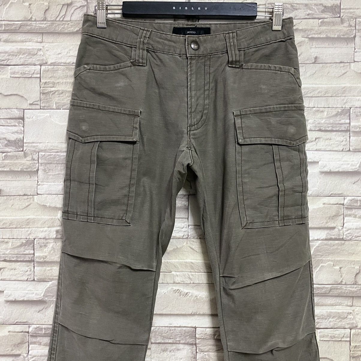 Japanese Brand ROSSO Cargo Flare Pants Zipper - 5