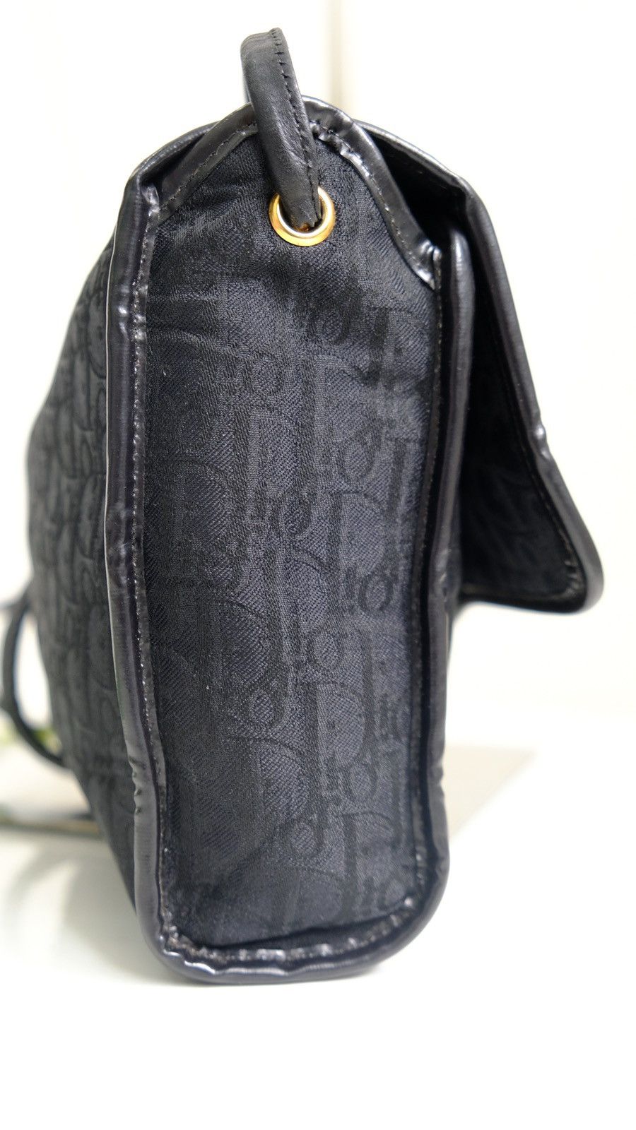 Vintage Dior Trotter Canvas Cross body Shoulder Bag Black - 4