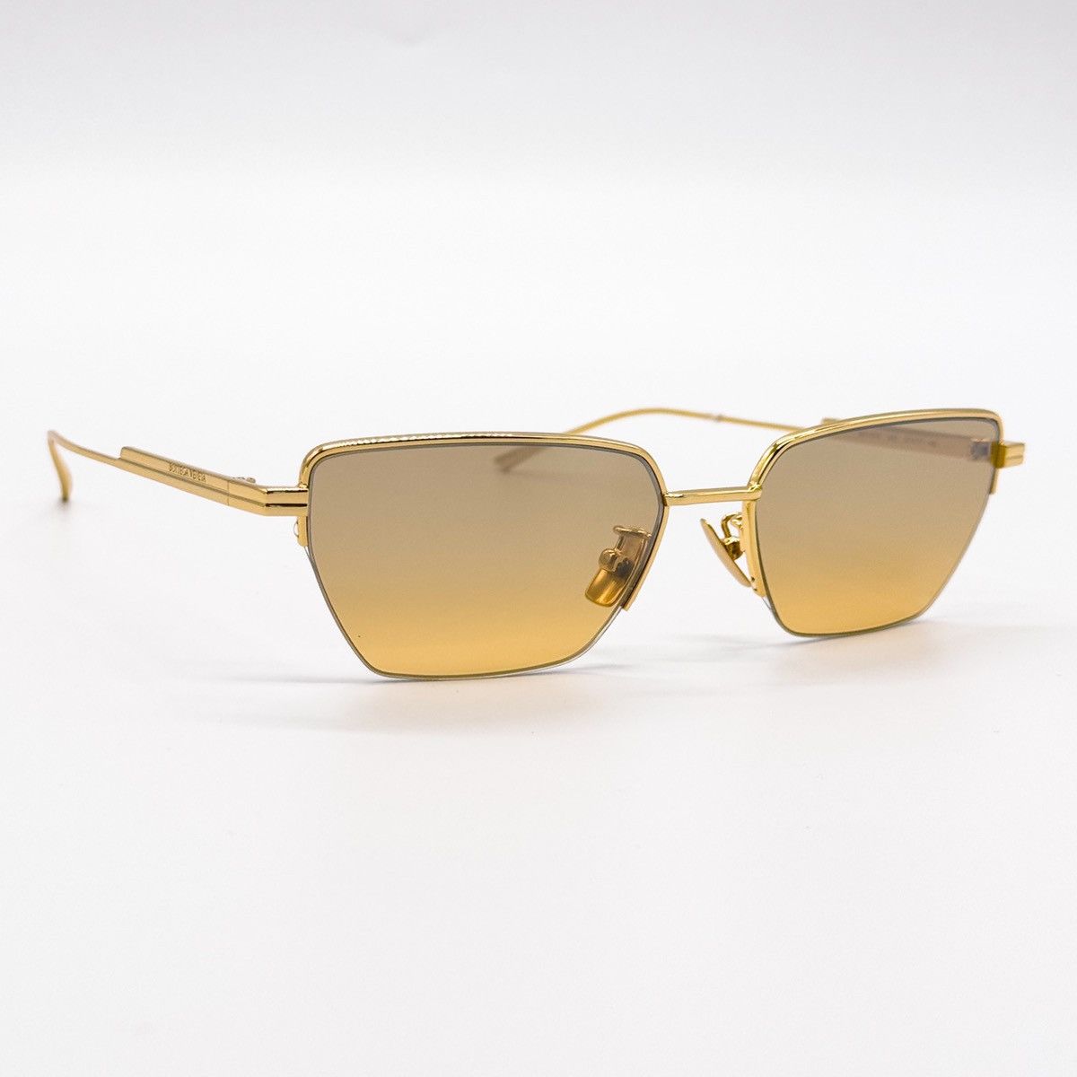 NEW BOTTEGA VENETA BV1107S 002 CAT EYE GOLD WOMEN SUNGLASSES - 5