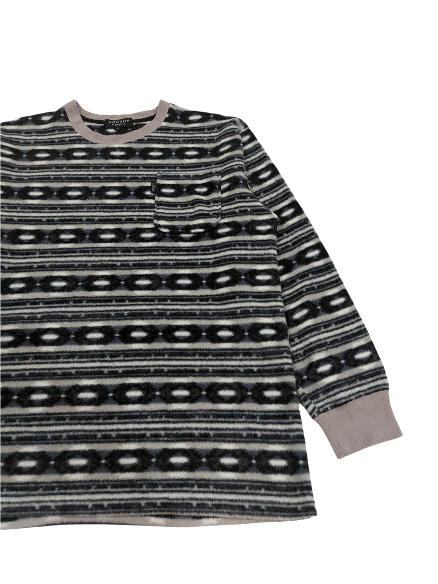 Rare! Vintage SACSNY Y'SSACS Yohji Yamamoto Patterned Fleece - 3