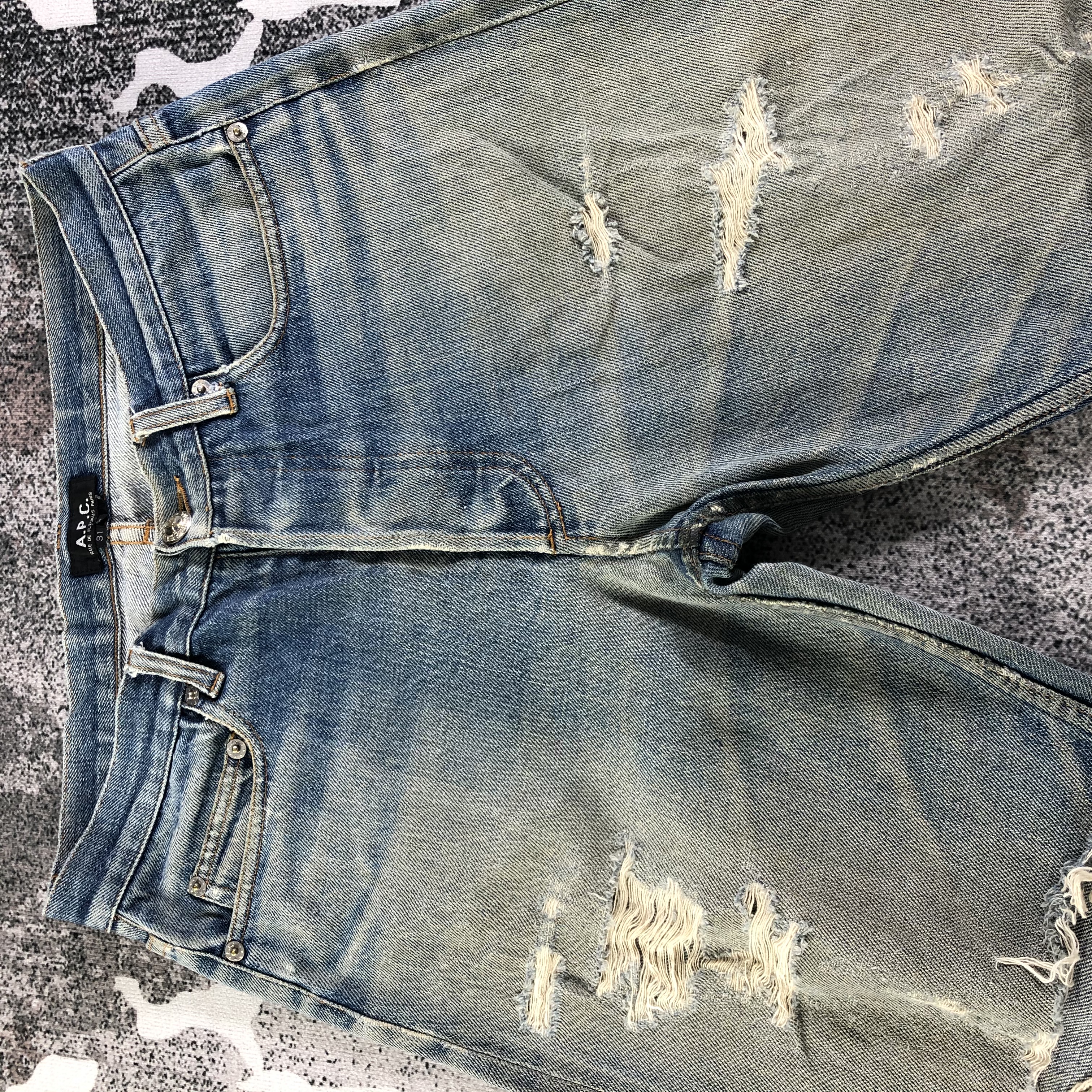 Vintage APC Selvedge Jeans Distressed Denim KJ2329 - 3