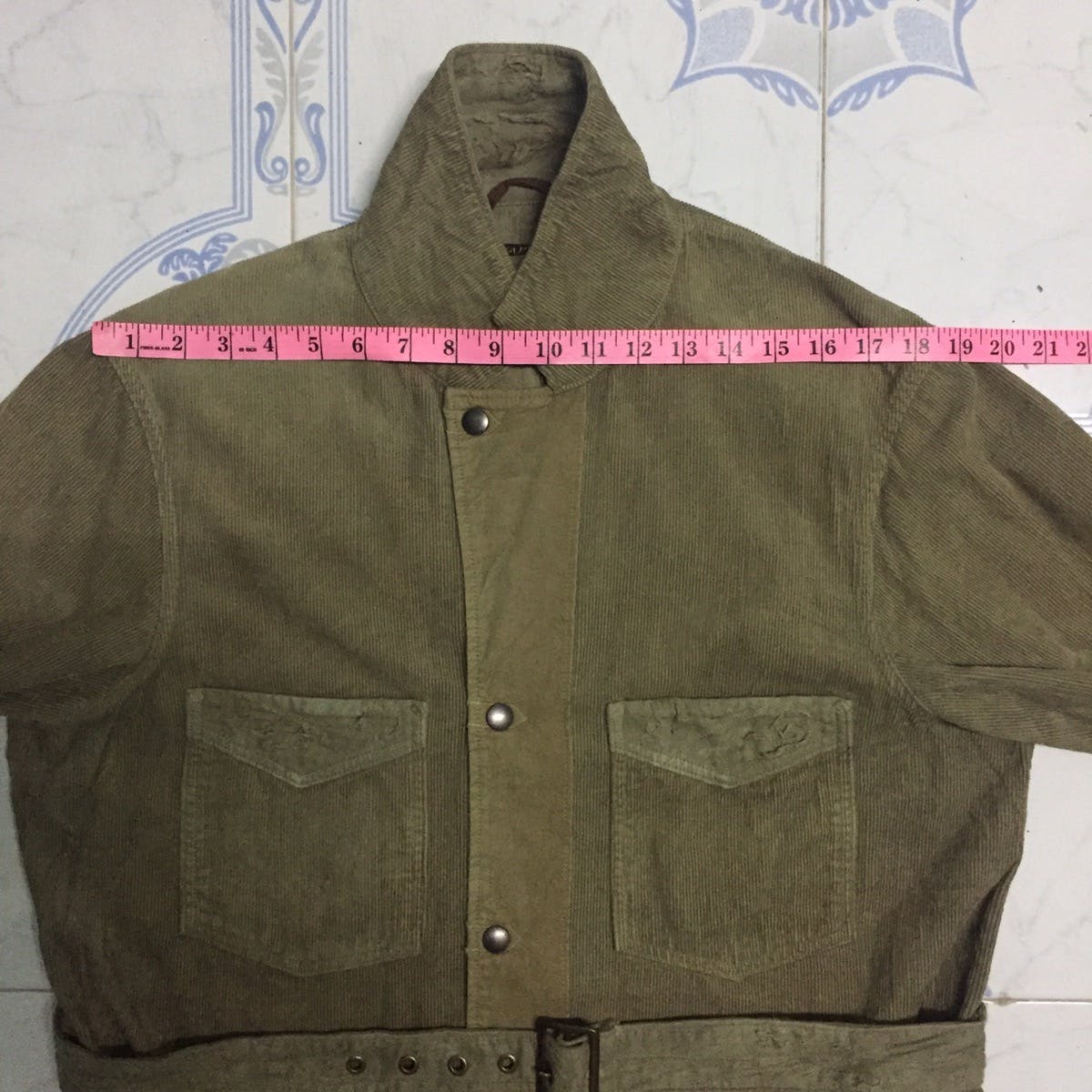 RAREST Kapital Corduroy Distress Long Jacket Military Style - 24
