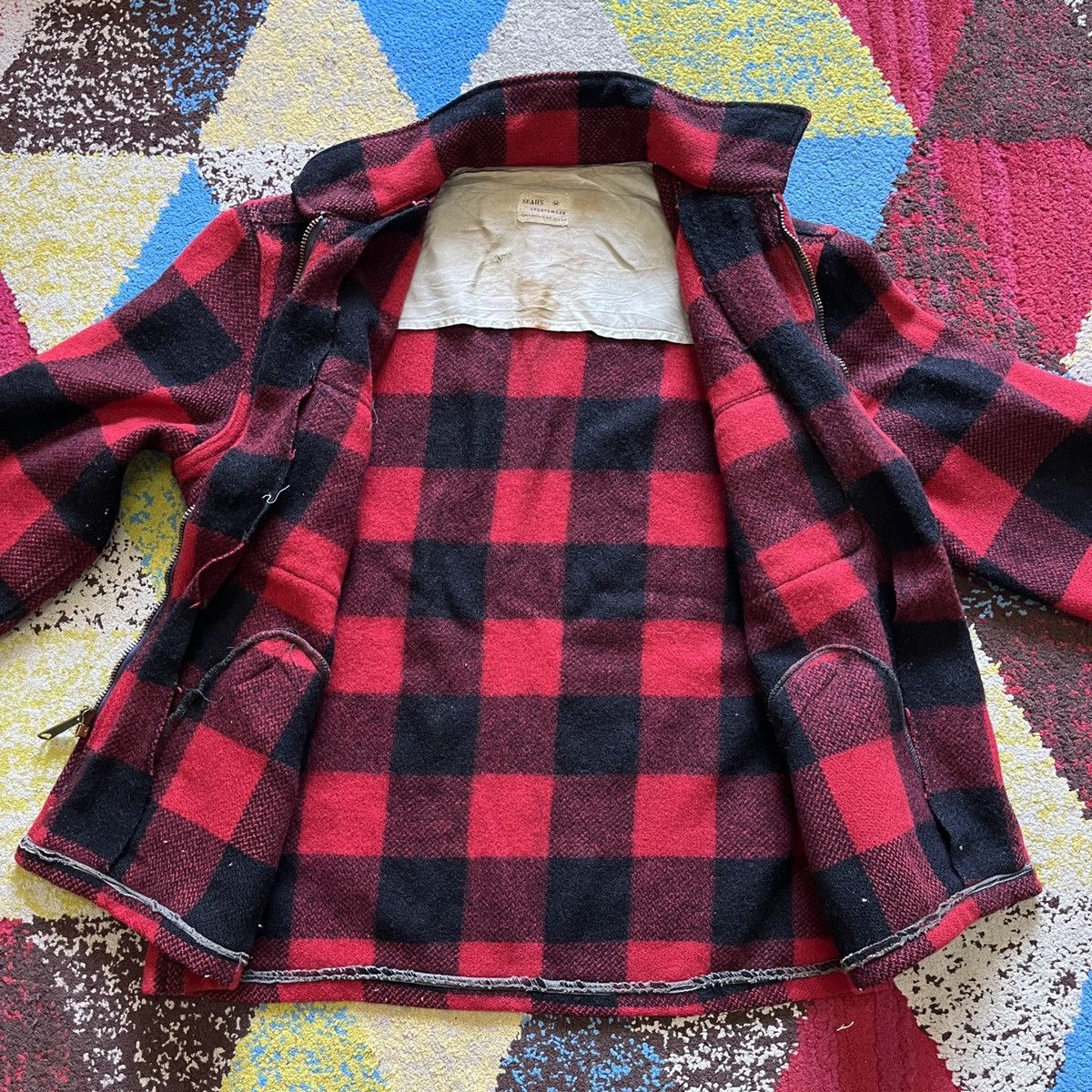 Vintage Sears Talon Flannel Rayon Wool 1970s Made In USA - 8