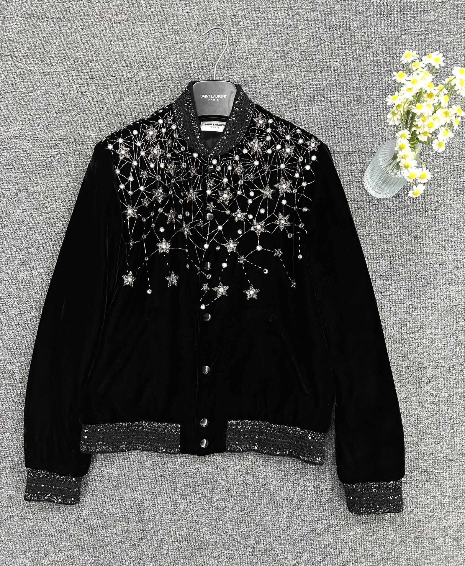 SLP Velour embellished Crystal Stars Velvet Jacket - 1
