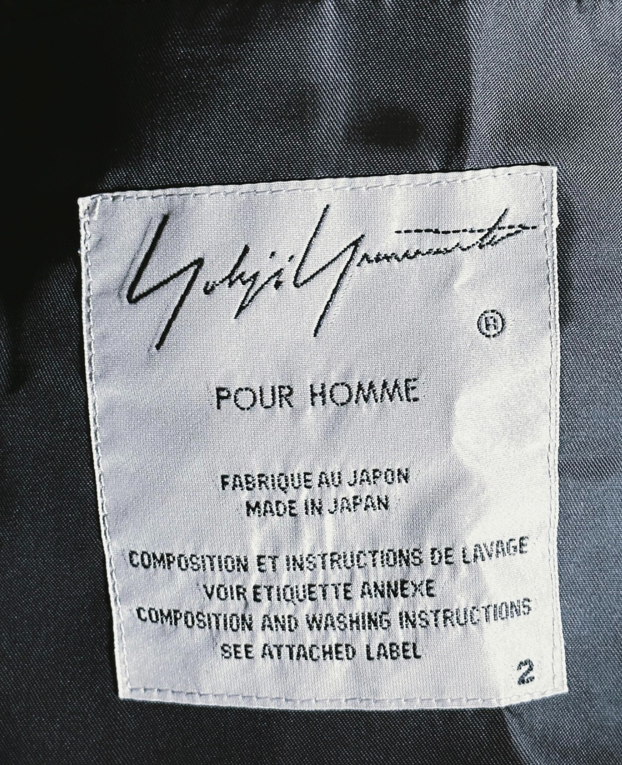 Y's COMPOSITION: SEE ATTACHED LABEL コート 21AW Y'S Yohji Yamamoto COMPOSITION SEE ATTACHED LABEL