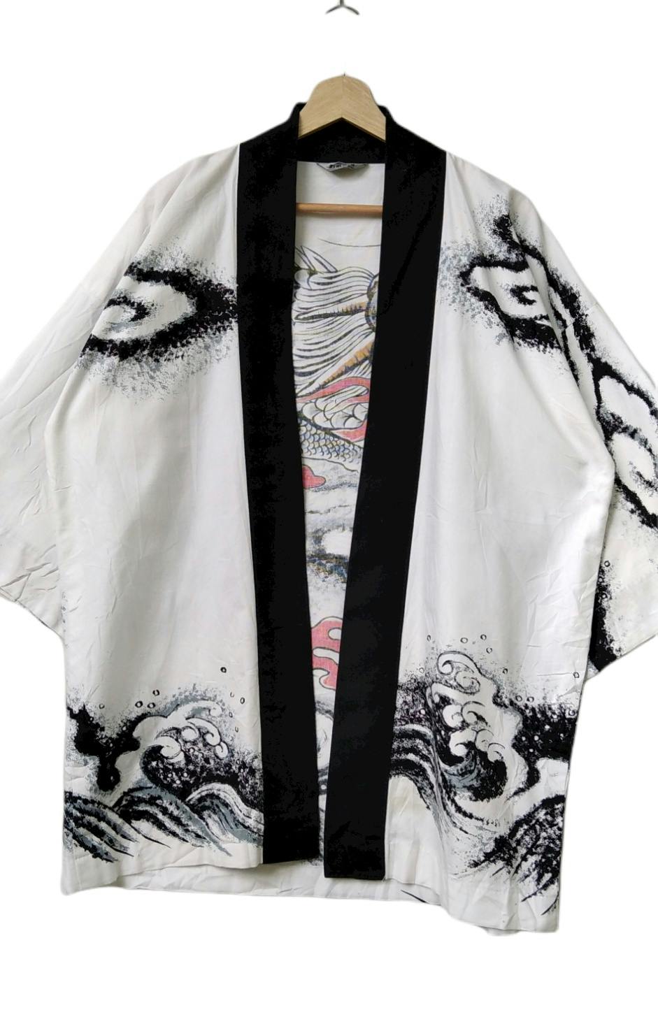 Vintage - Limited🔥Silk Kimono Japan Dragon Over Print Style - 8