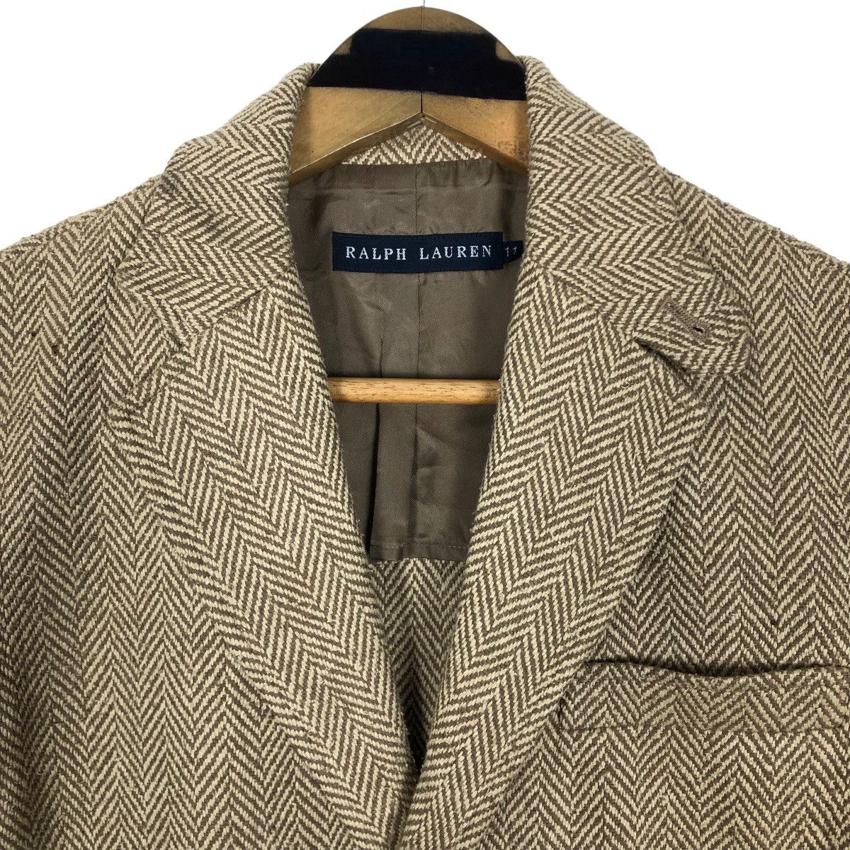 Vintage Ralph Lauren Wool Tweed Coat Single Breasted - 10