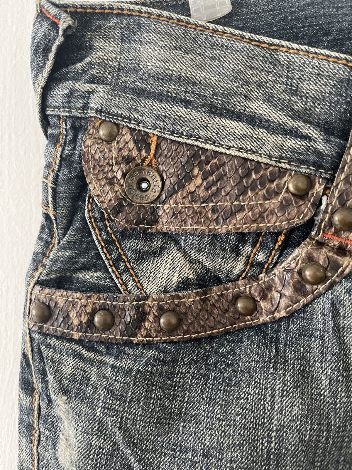If Six Was Nine - Semantic Design Multi Pocket flare Jeans - 5