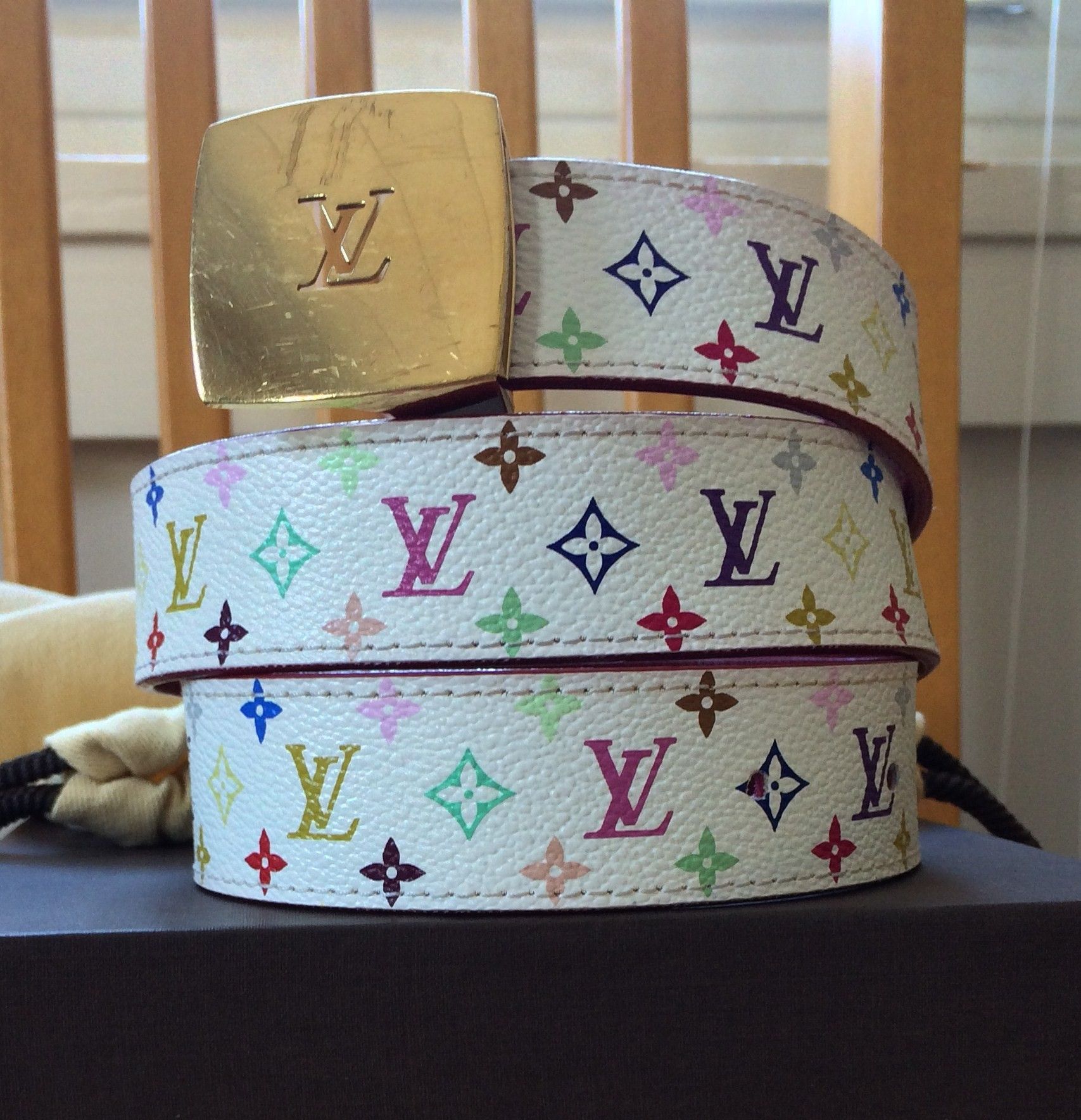 S/S 2003 Louis Murakami Multicolor Monogram Belt - 1