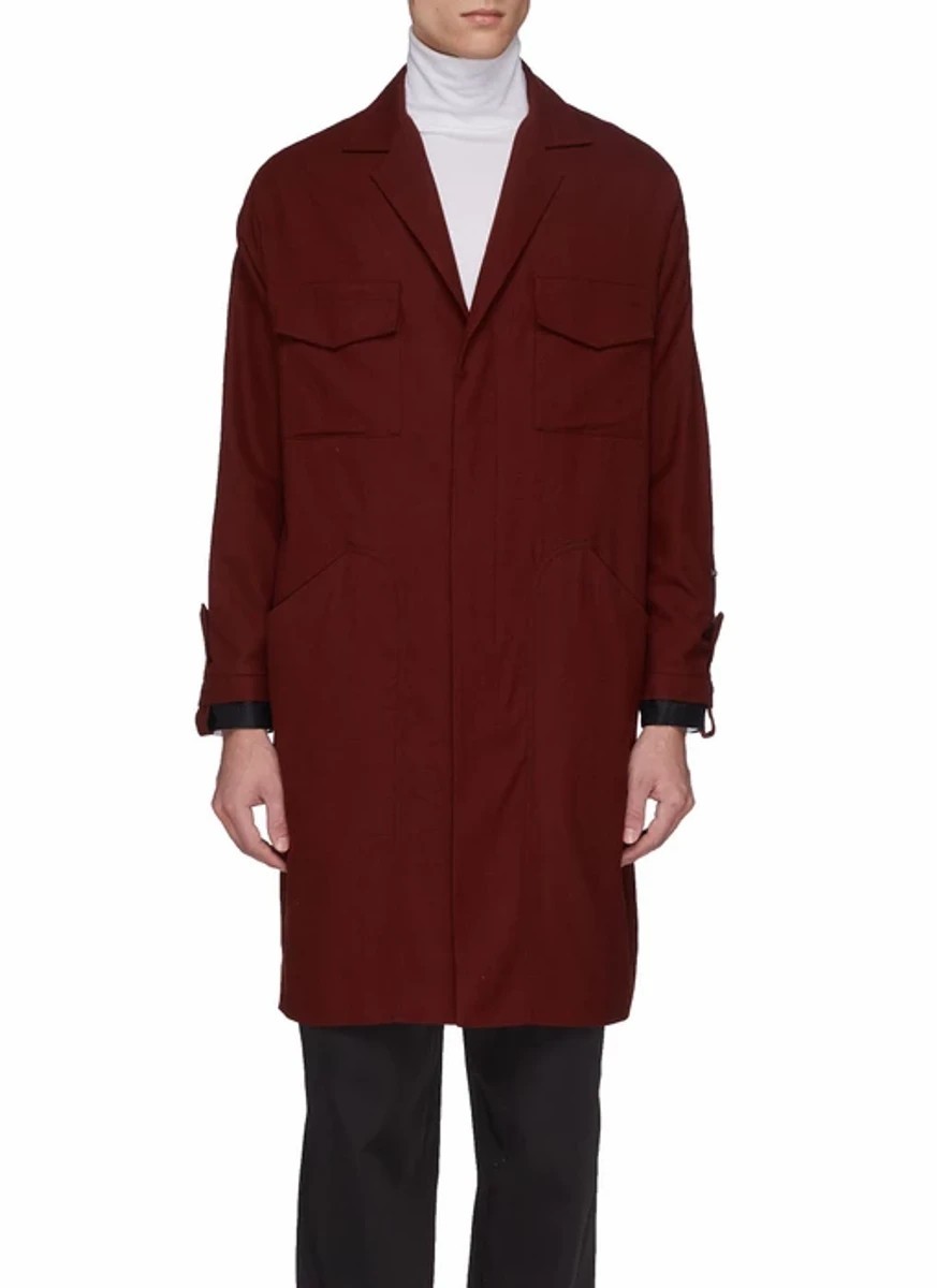 Yann RED LORO PIANA RAIN SYSTEM® WOOL coat - 6