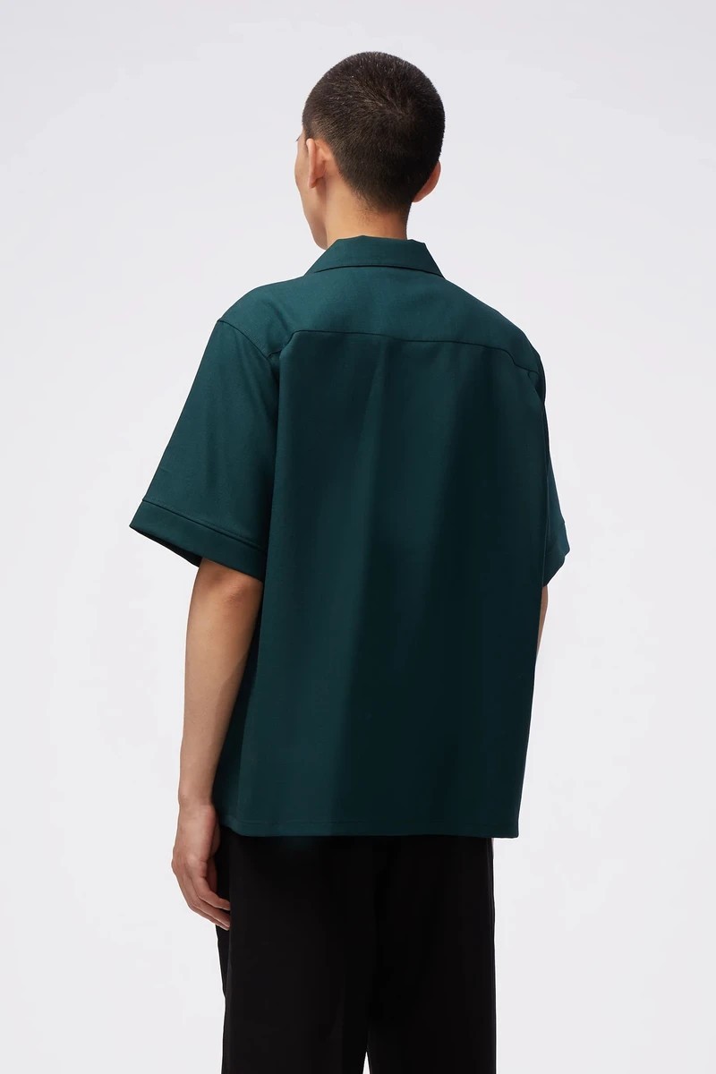 BAYBERRY GREEN S/S SHIRT WOOL 50 - 2