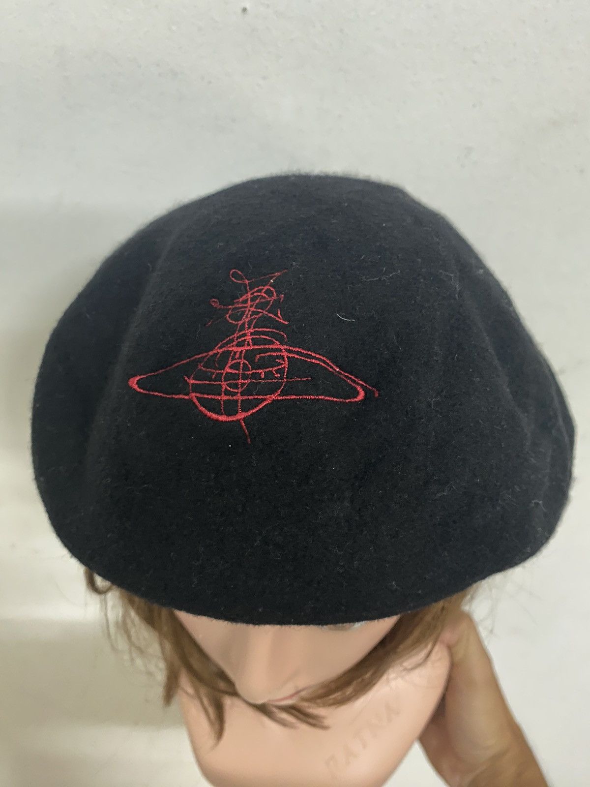 Vivienne Westwood Embroidery Logo Baret Wool Hats - 6