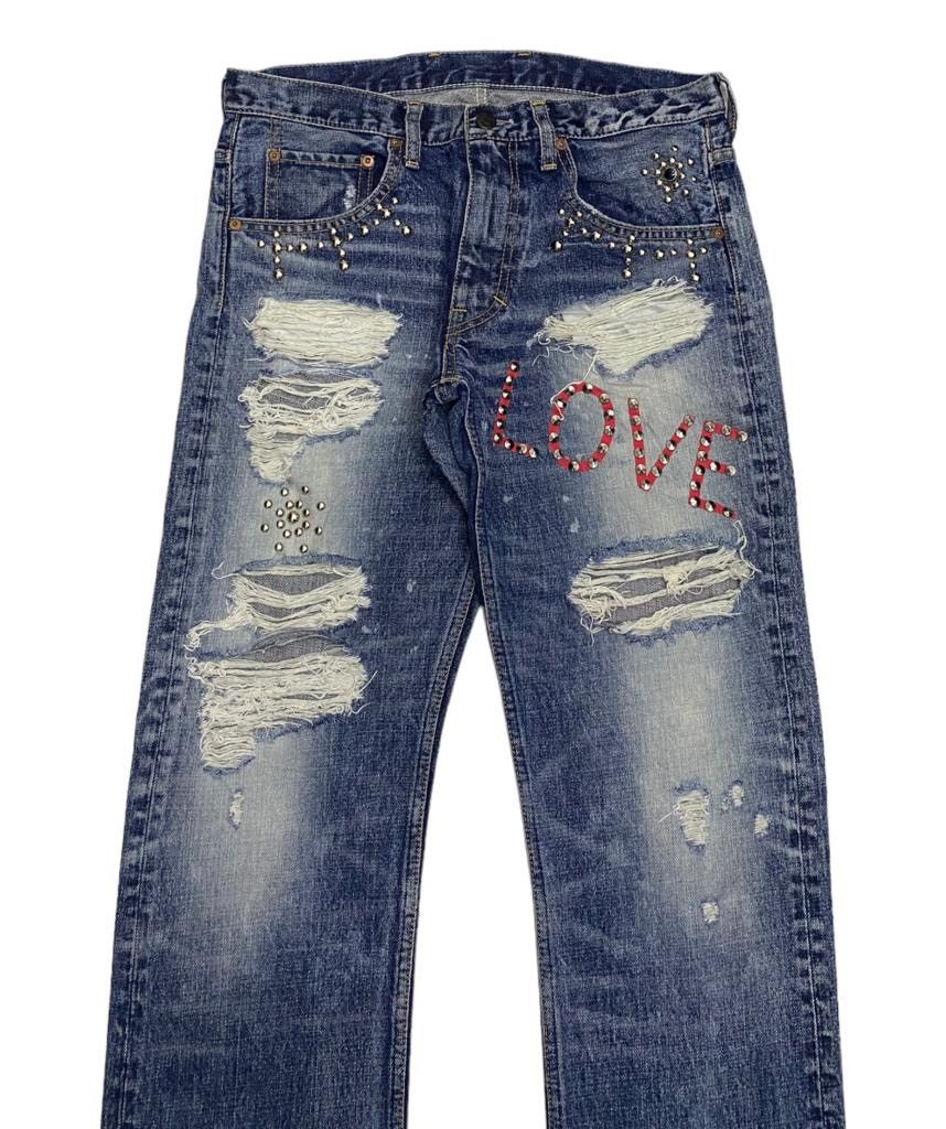 Archival Clothing - 🔥SKULL RIPPED RNA INC DISTRESSED DENIM UNDERCOVER DEISGN - 3