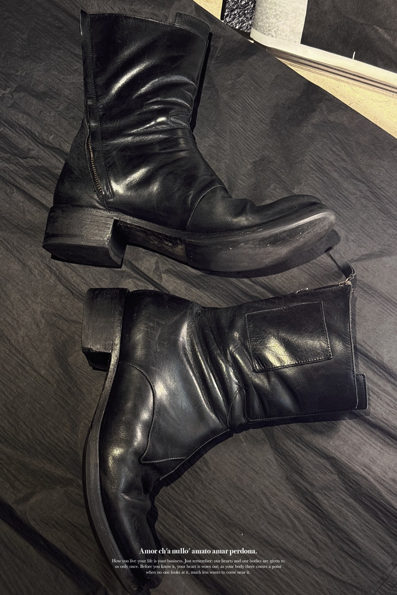YOHJI YAMAMOTO xCHEREVICHKIOTVICHKI zip-up Chelsea boots - 4