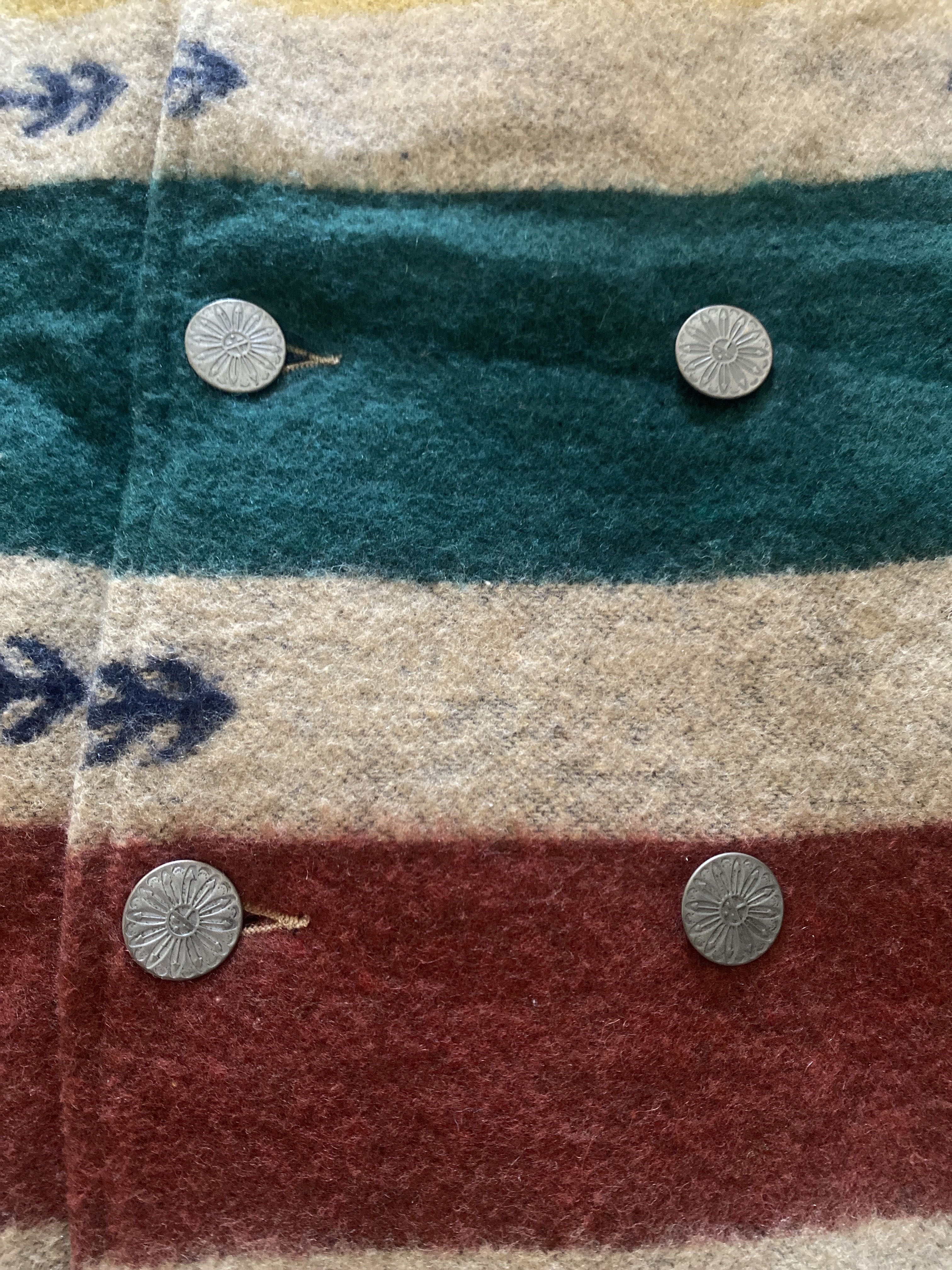 Vintage Titicaca Wool Blend Hooded Jacket Southwestern Striped Pattern Small - 3