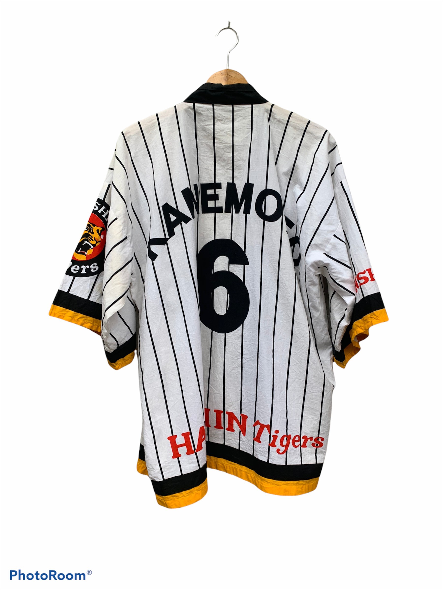 Sportswear - Vintage Hanshin Tigers Kanemoto 6 Japan Baseball Team Hanten - 1