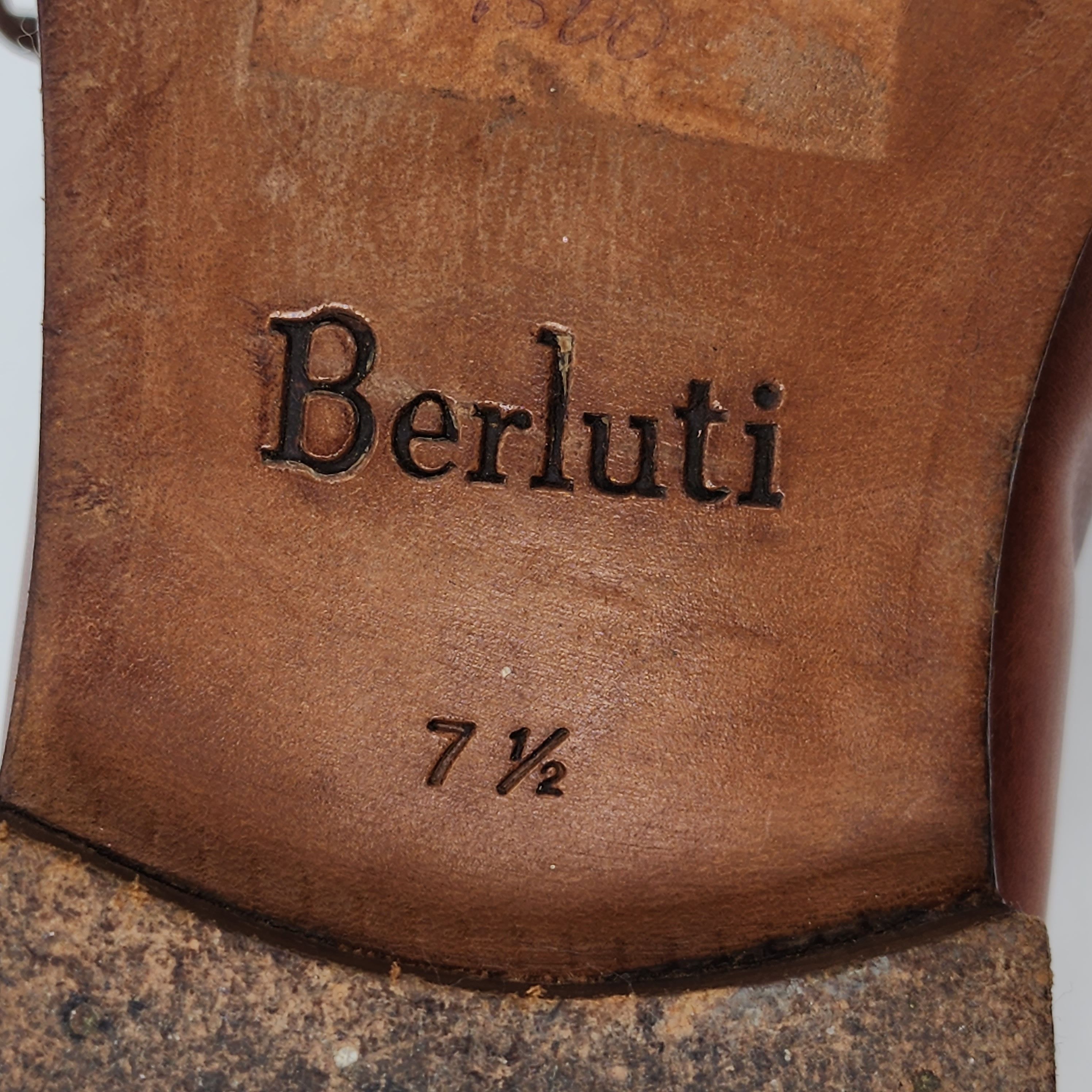 Berluti - Stitched Detail Leather Oxford Shoes - 9